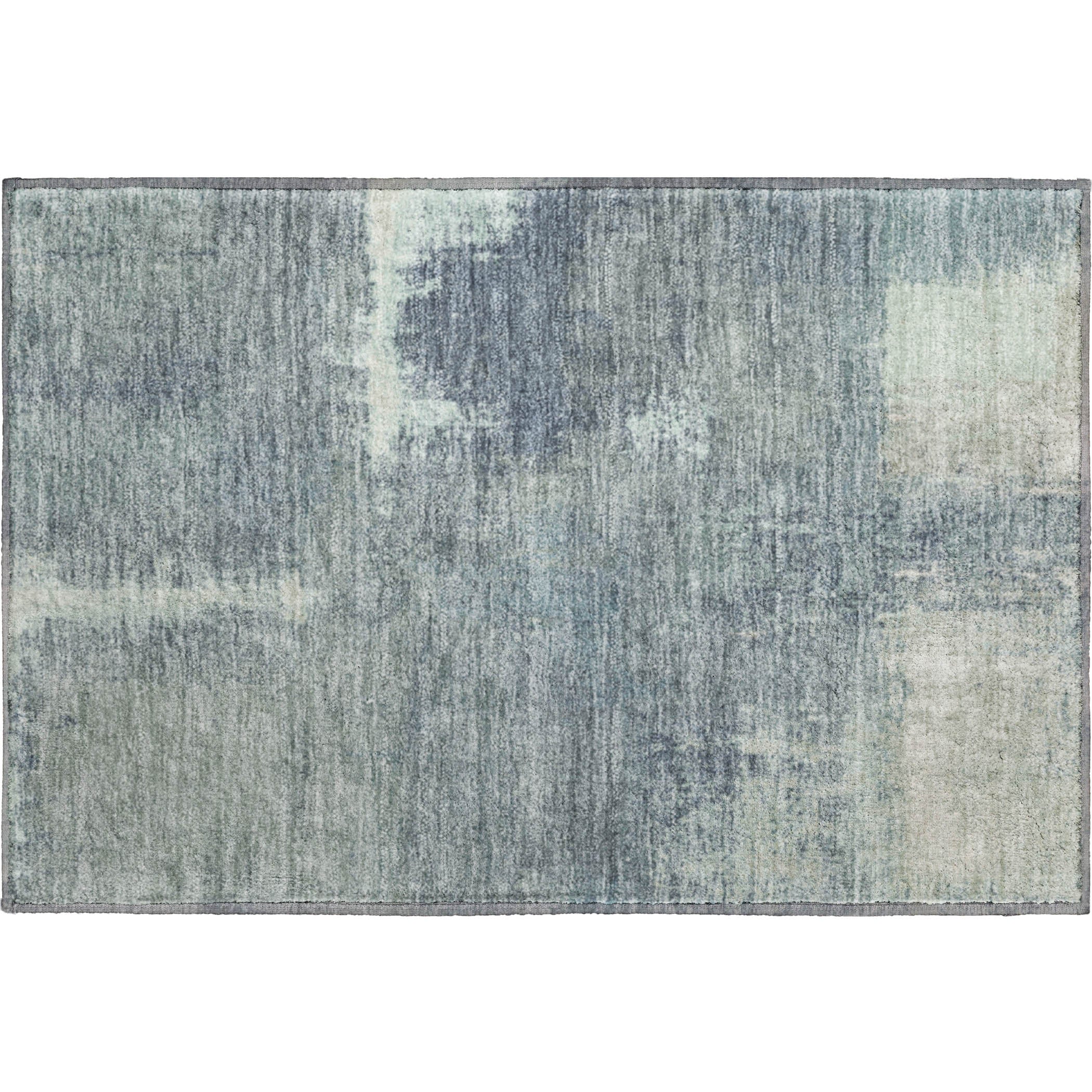 Bern Machine Washable Transitional Sage Green Rug 1'8" x 2'6" #shape_Rectangle