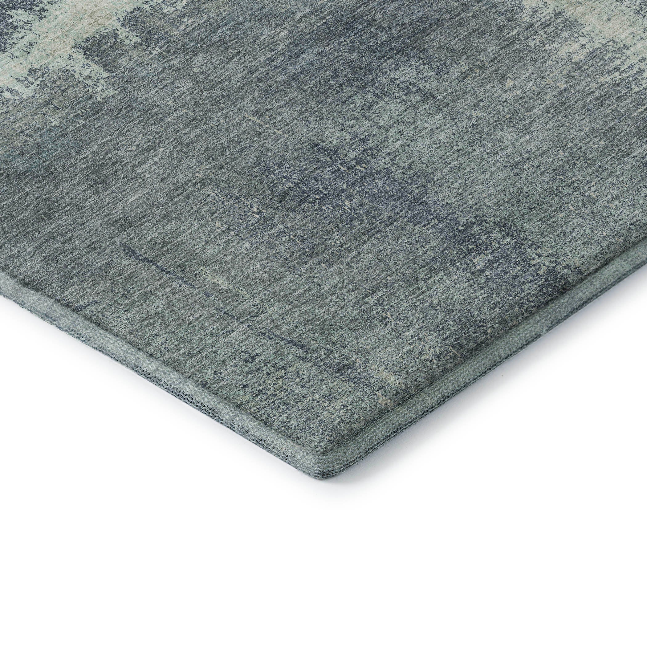 Bern Machine Washable Transitional Sage Green Rug 1'8" x 2'6" #shape_Rectangle