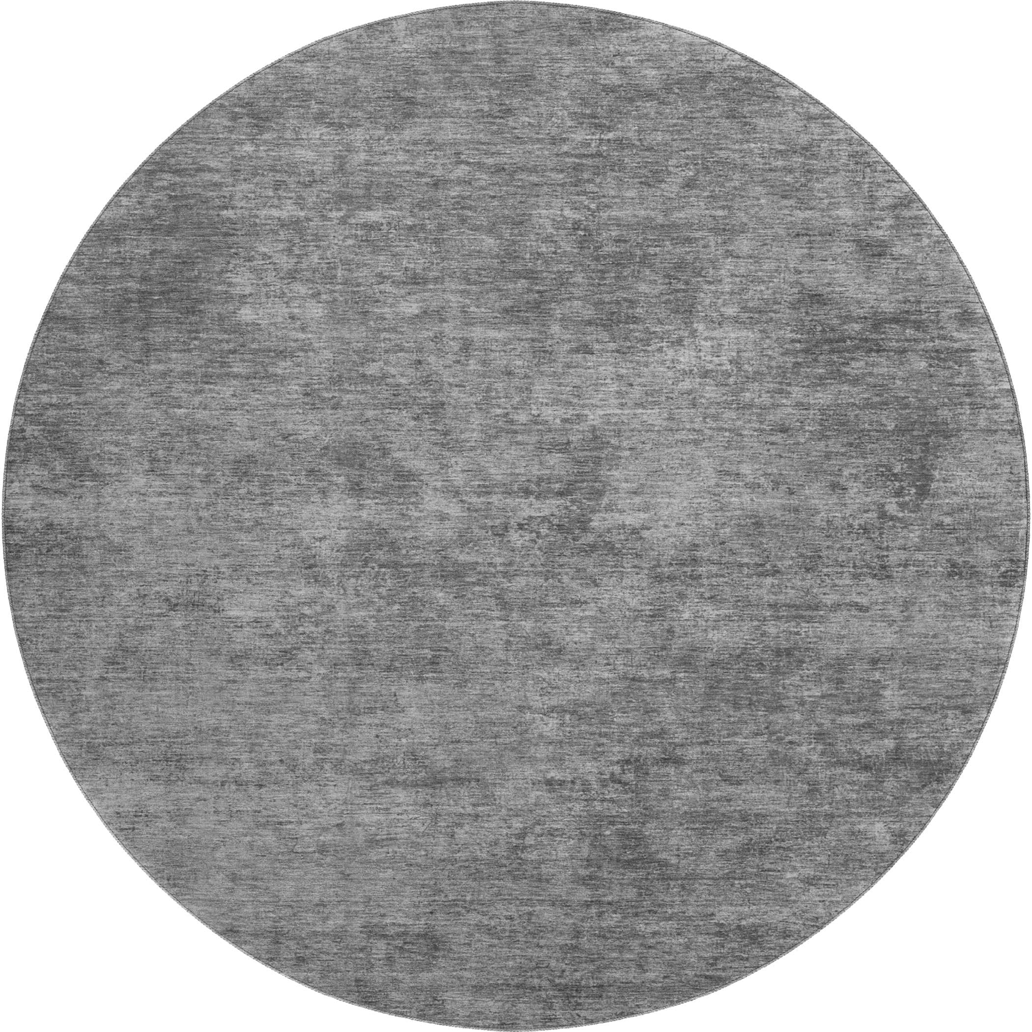 Colombo Machine Washable Transitional Gray Rug 8' x 8' #shape_Round