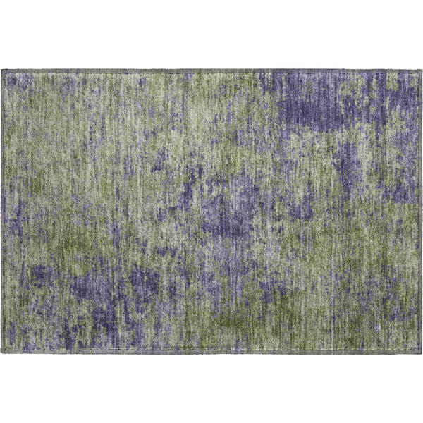 Colombo Machine Washable Transitional Olive Green Rug 1'8" x 2'6"