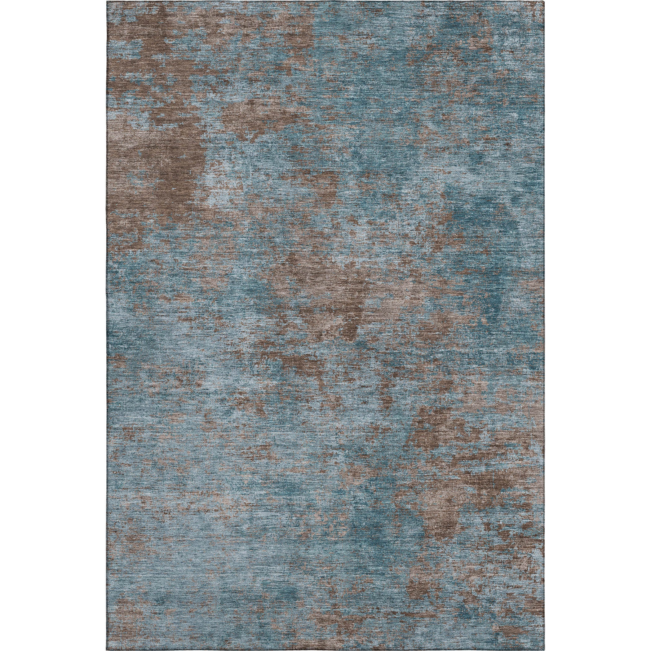 Colombo Machine Washable Transitional Teal Rug 2'6" x 3'10" #shape_Rectangle