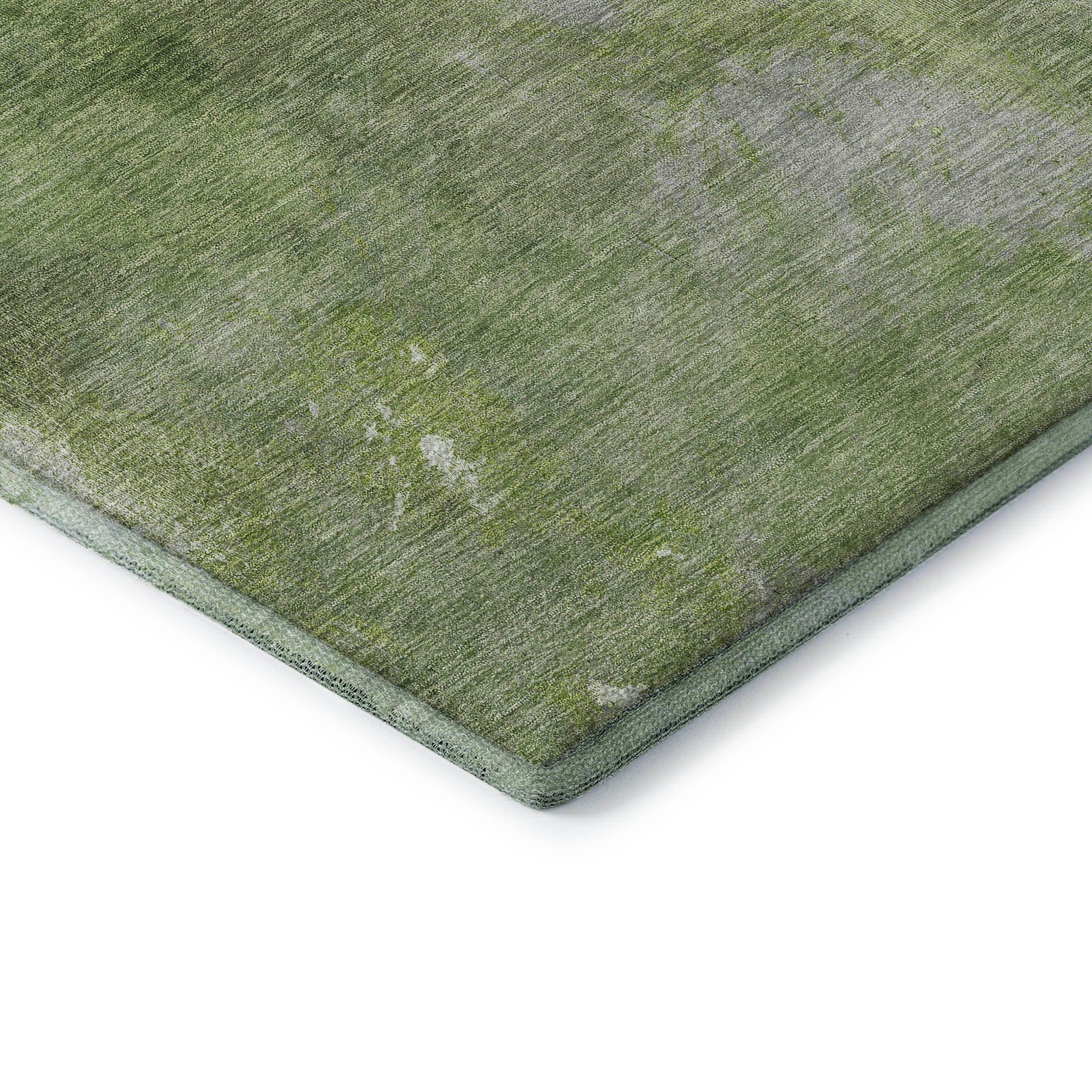 Seoul Machine Washable Transitional Green Rug 1'8" x 2'6" #shape_Rectangle
