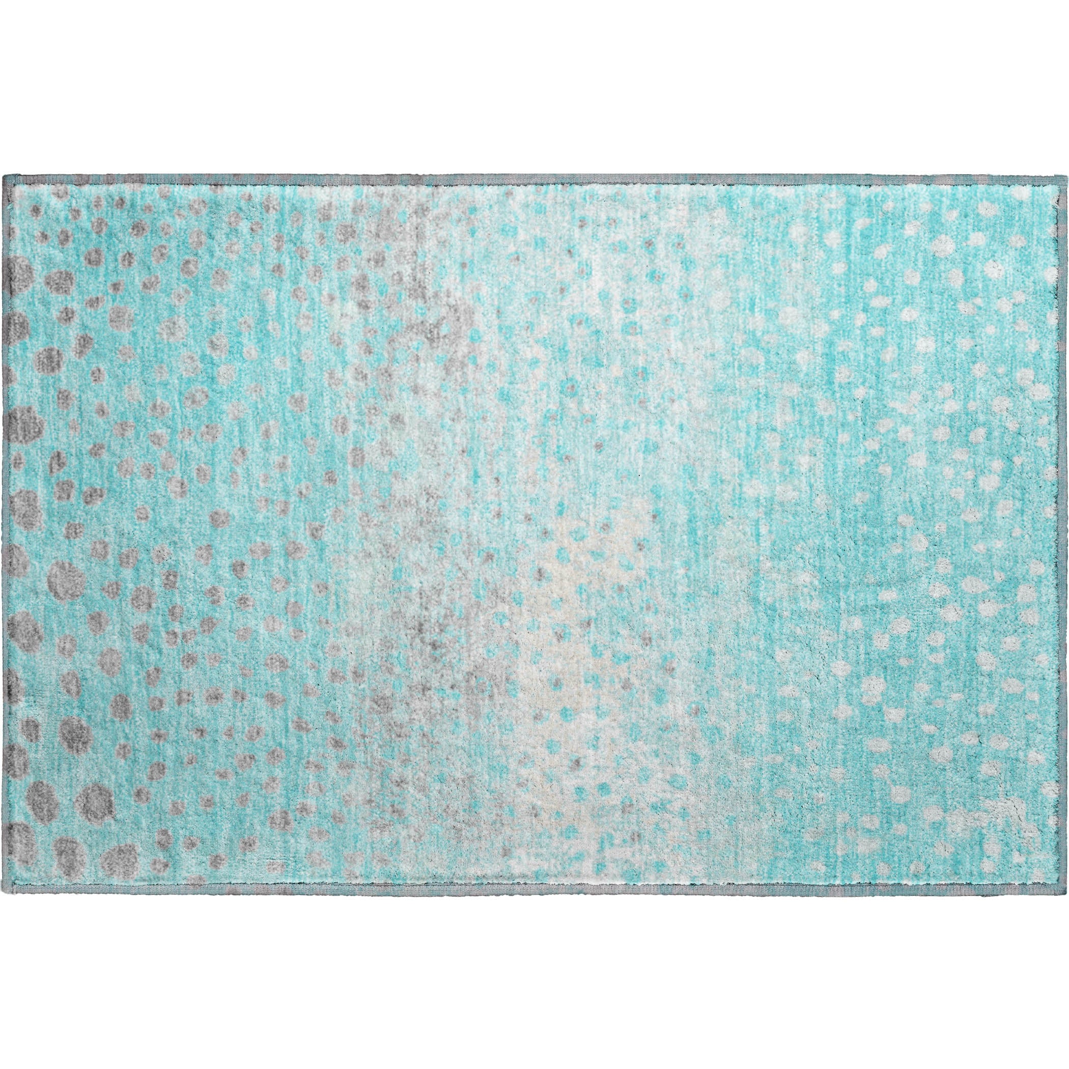Istanbul Machine Washable Transitional Aqua Teal Rug 1'8" x 2'6" #shape_Rectangle