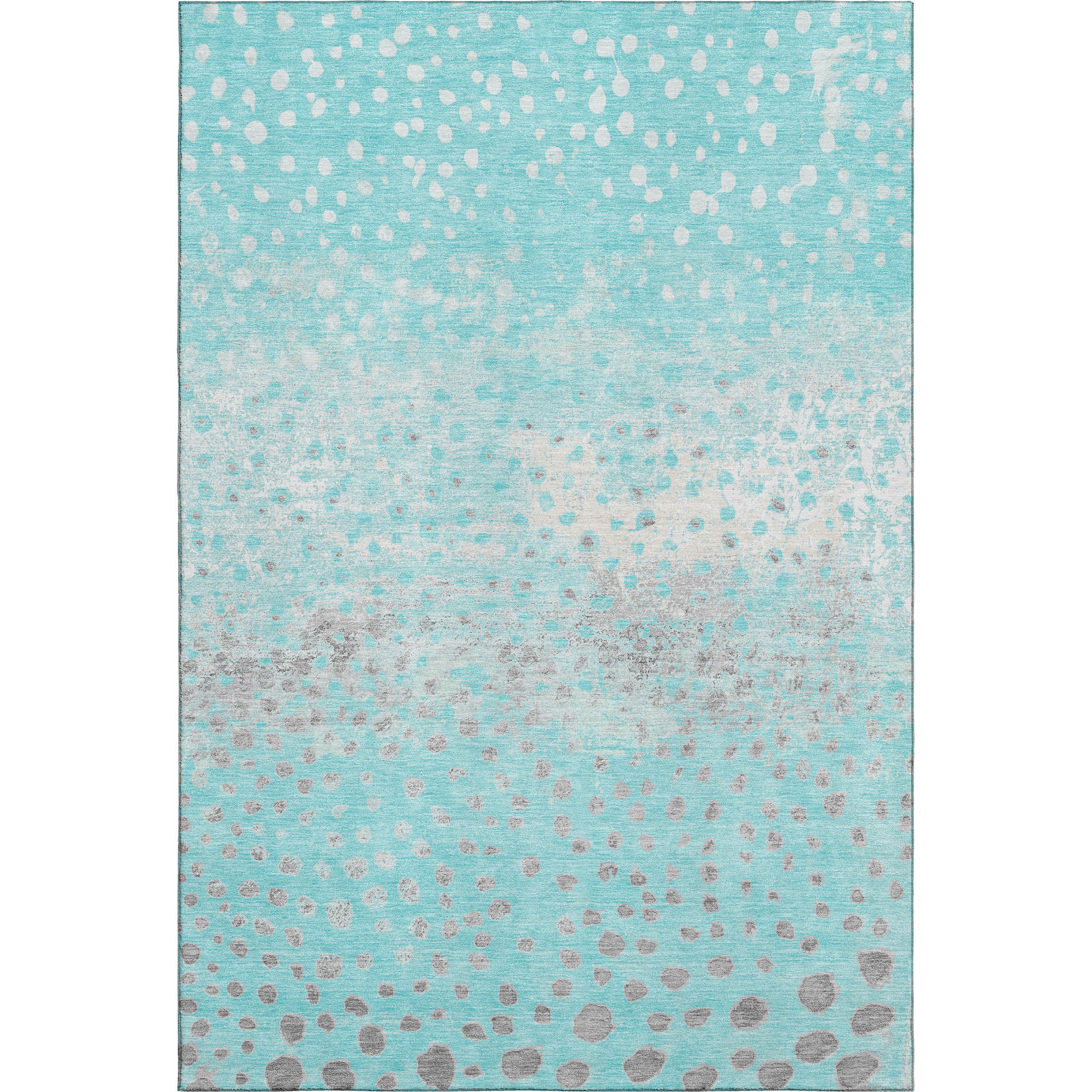 Istanbul Machine Washable Transitional Aqua Teal Rug 2'6" x 3'10" #shape_Rectangle