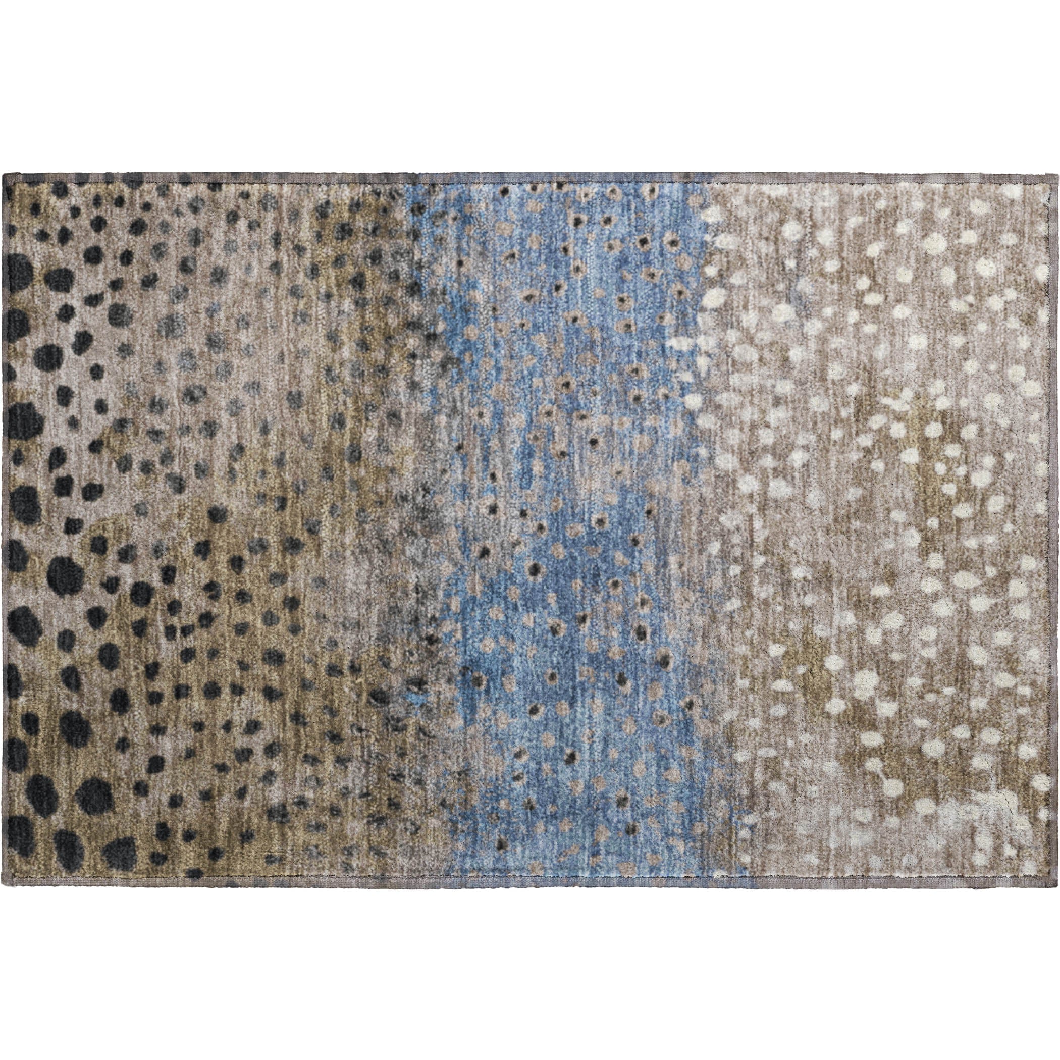 Istanbul Machine Washable Transitional Khaki Brown Rug 1'8" x 2'6" #shape_Rectangle