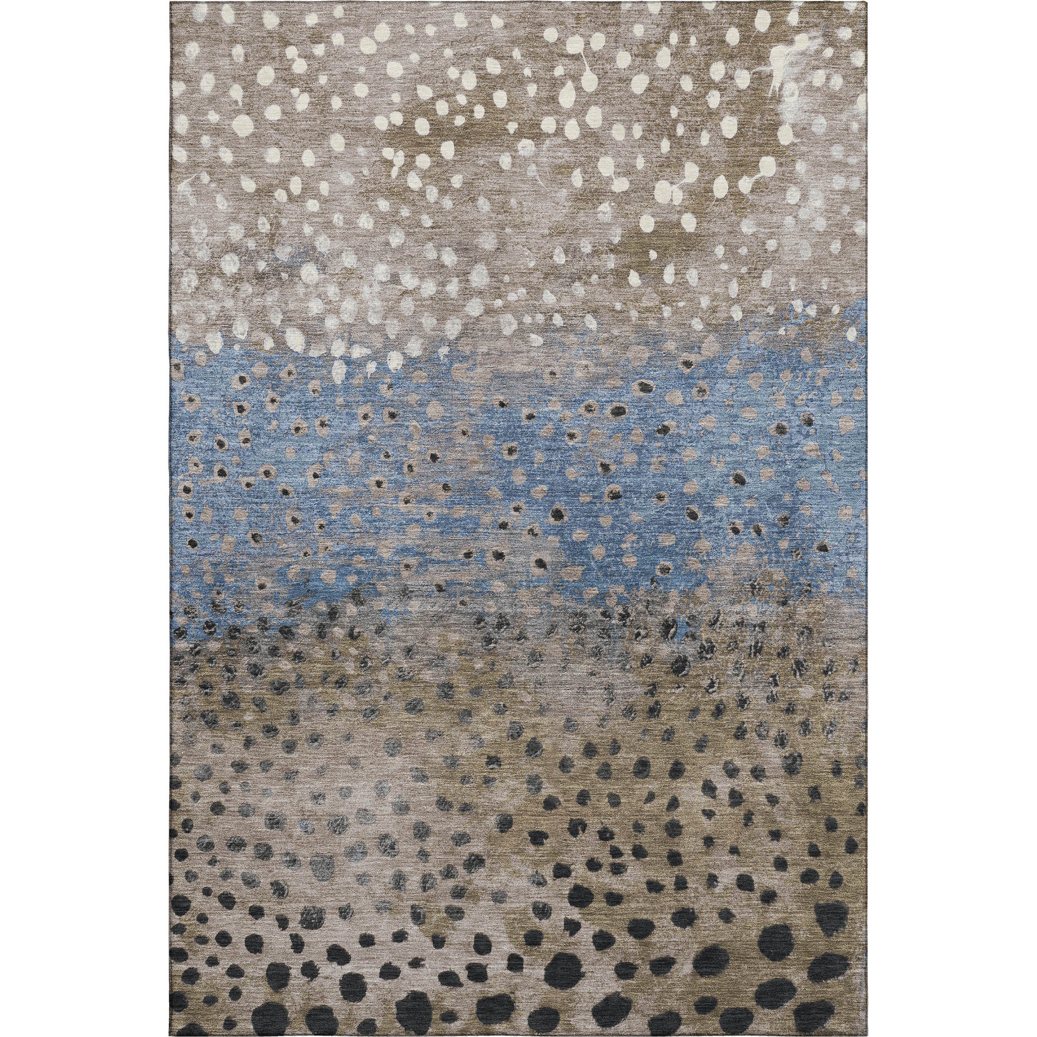 Istanbul Machine Washable Transitional Khaki Brown Rug 2'6" x 3'10" #shape_Rectangle
