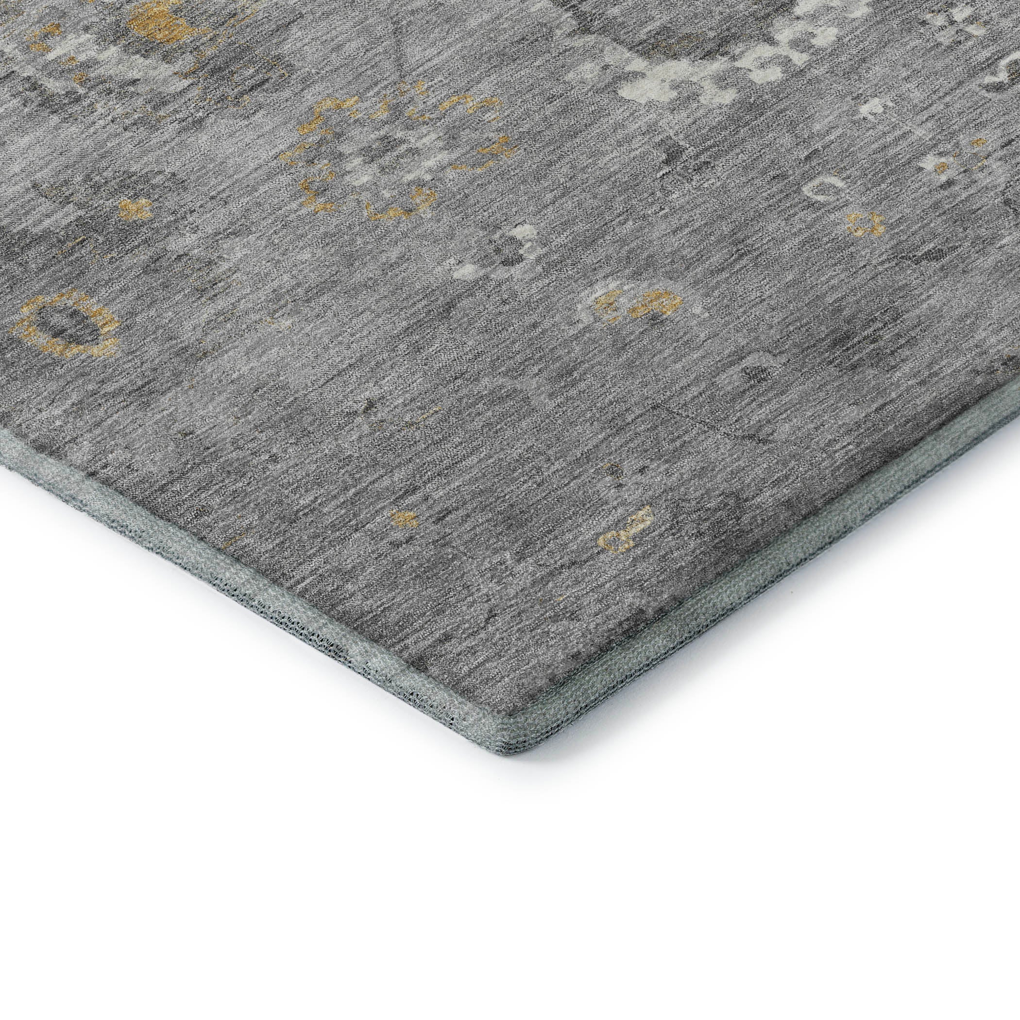Tbilisi Machine Washable Traditional Gray Rug 1'8" x 2'6" #shape_Rectangle