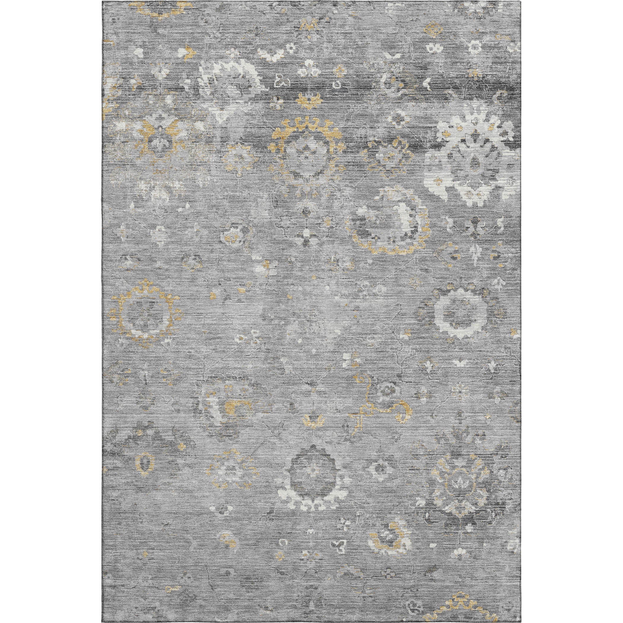 Tbilisi Machine Washable Traditional Gray Rug 2'6" x 3'10" #shape_Rectangle