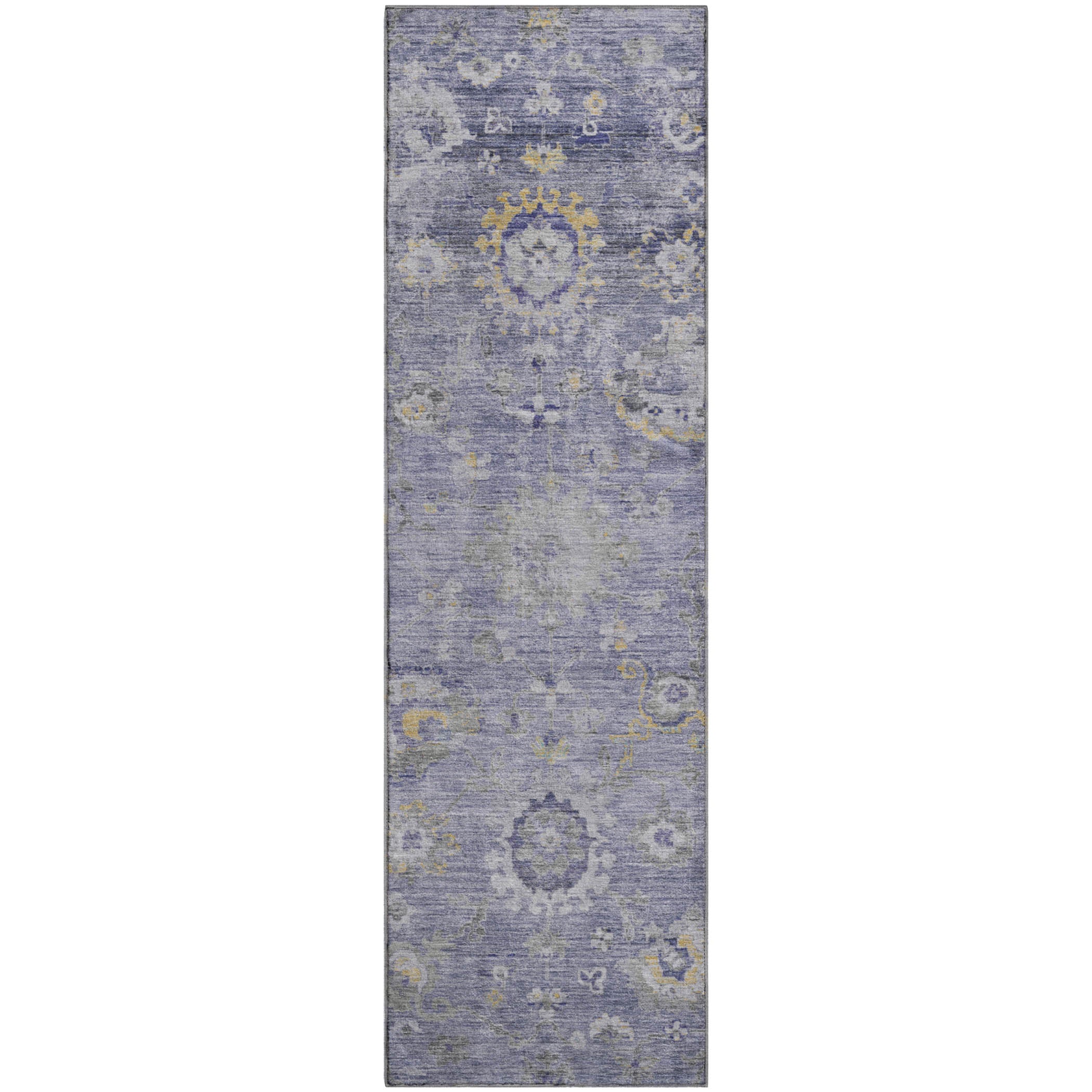Tbilisi Machine Washable Traditional Lavender Purple Rug 2'3" x 7'6" #shape_Runner