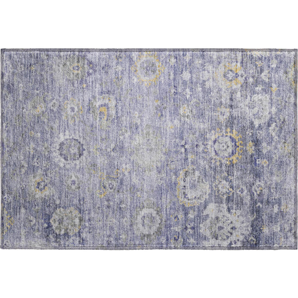 Tbilisi Machine Washable Traditional Lavender Purple Rug 1'8" x 2'6"
