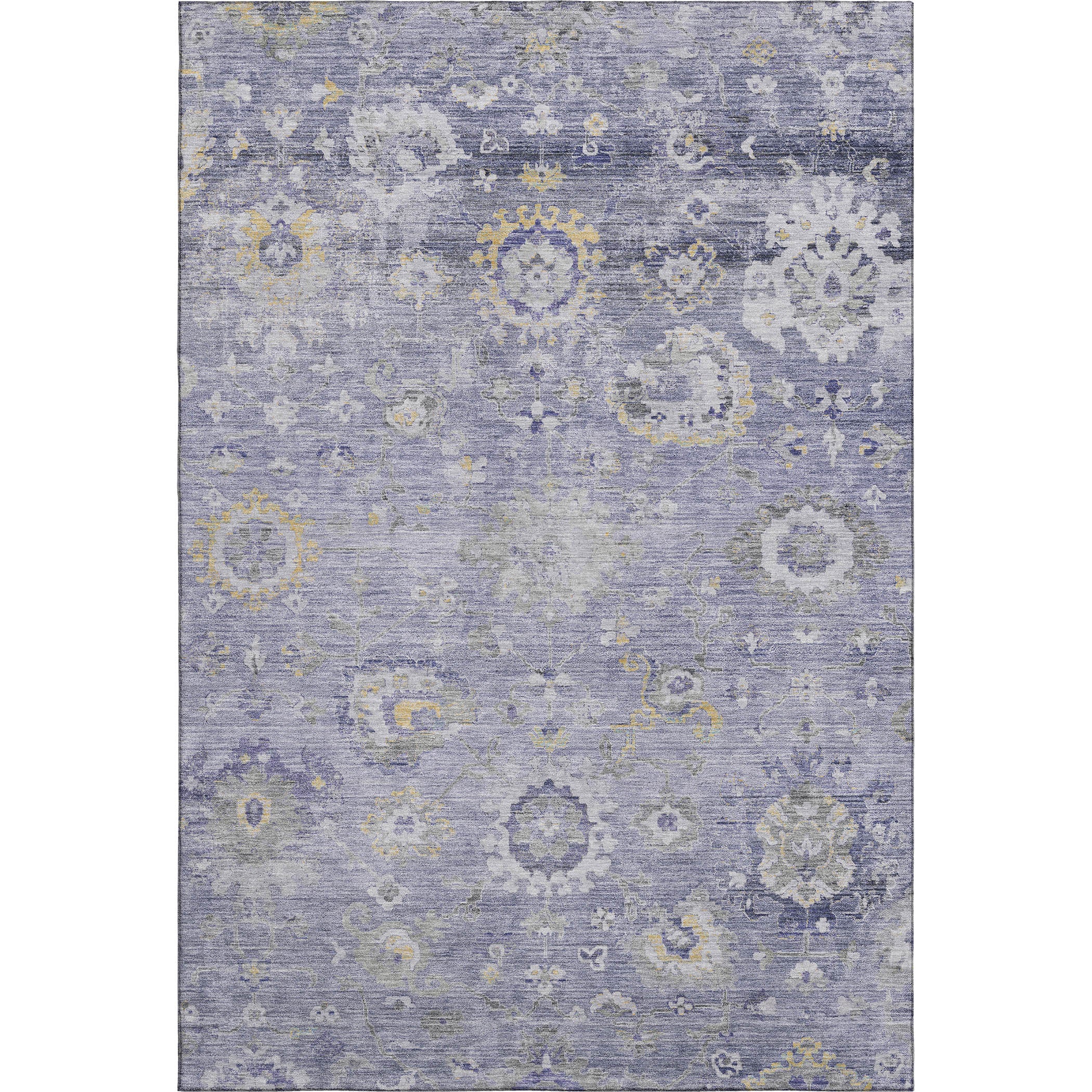 Tbilisi Machine Washable Traditional Lavender Purple Rug 2'6" x 3'10" #shape_Rectangle