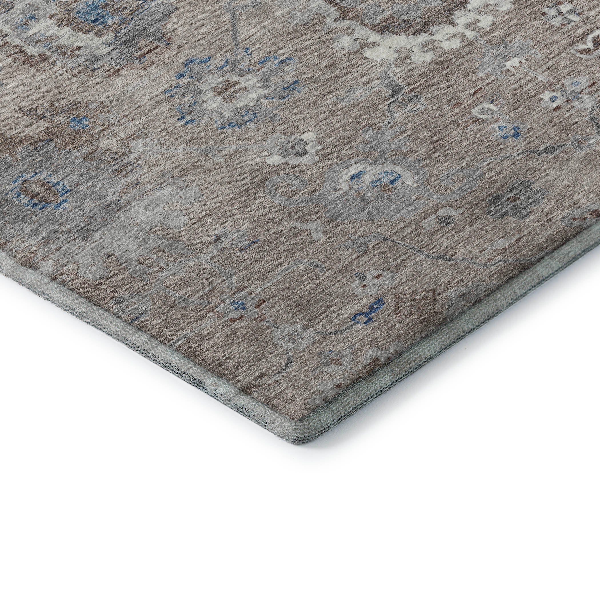 Tbilisi Machine Washable Traditional Taupe Brown Rug 1'8" x 2'6" #shape_Rectangle