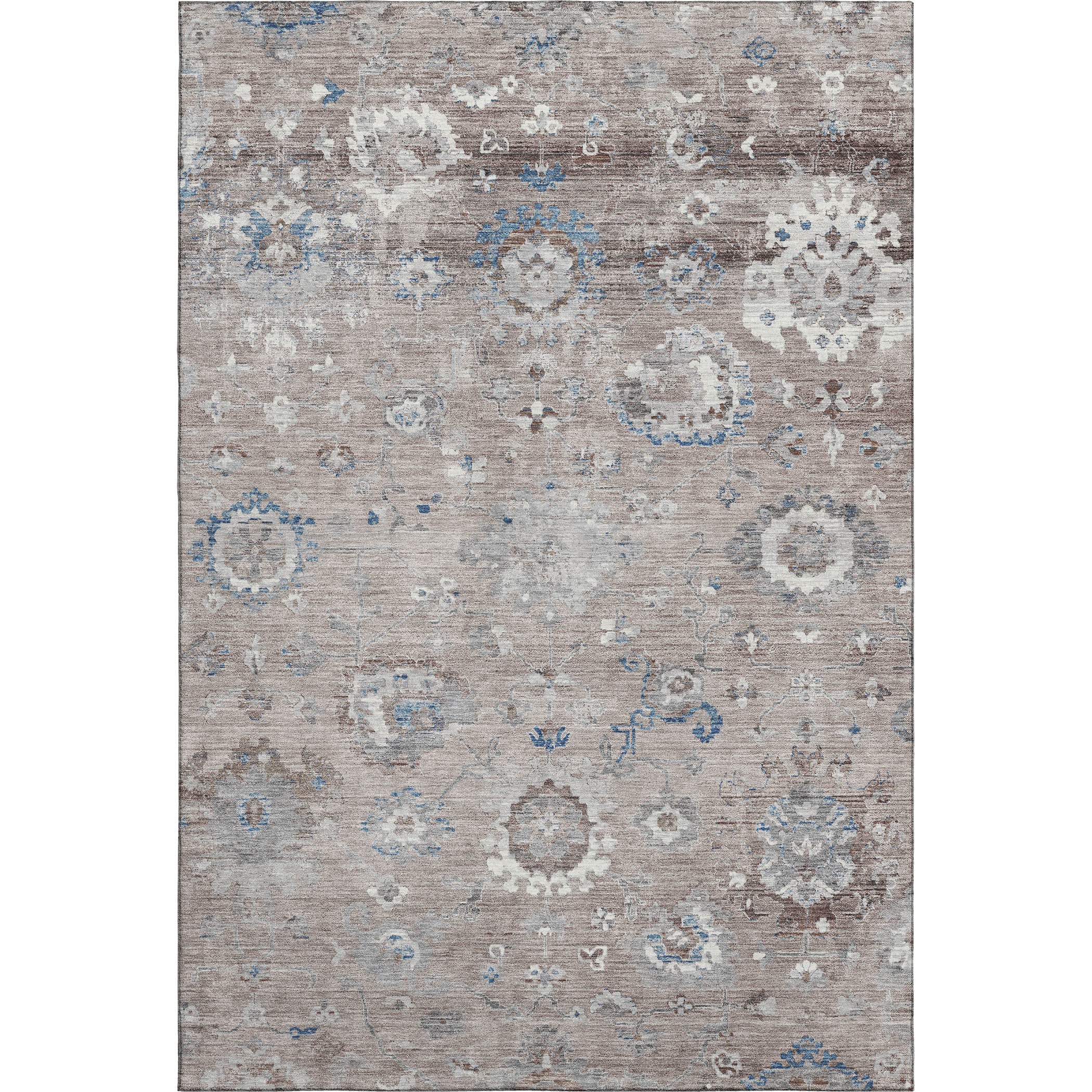 Tbilisi Machine Washable Traditional Taupe Brown Rug 2'6" x 3'10" #shape_Rectangle