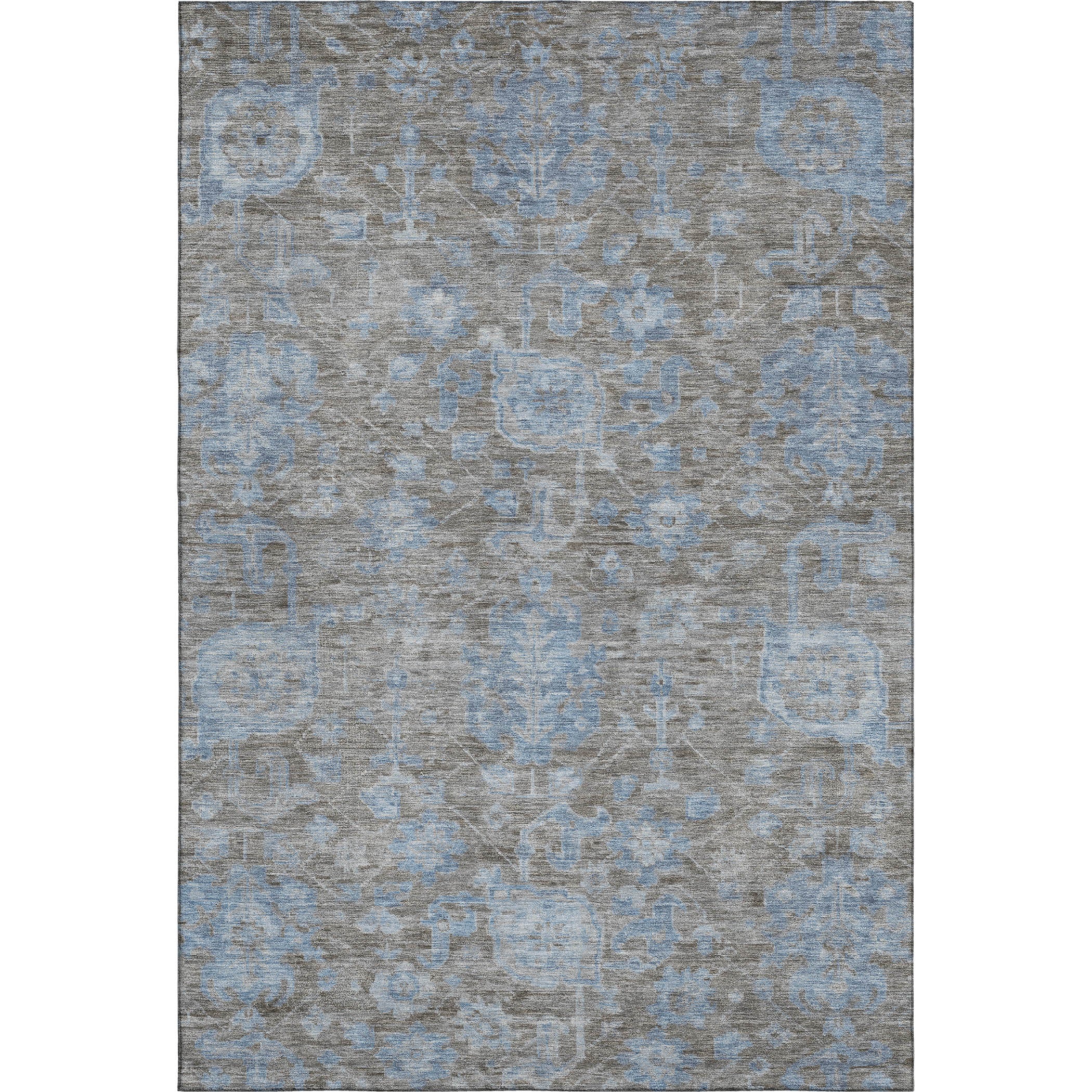 Istanbul Machine Washable Traditional Gray Rug 2'6" x 3'10" #shape_Rectangle