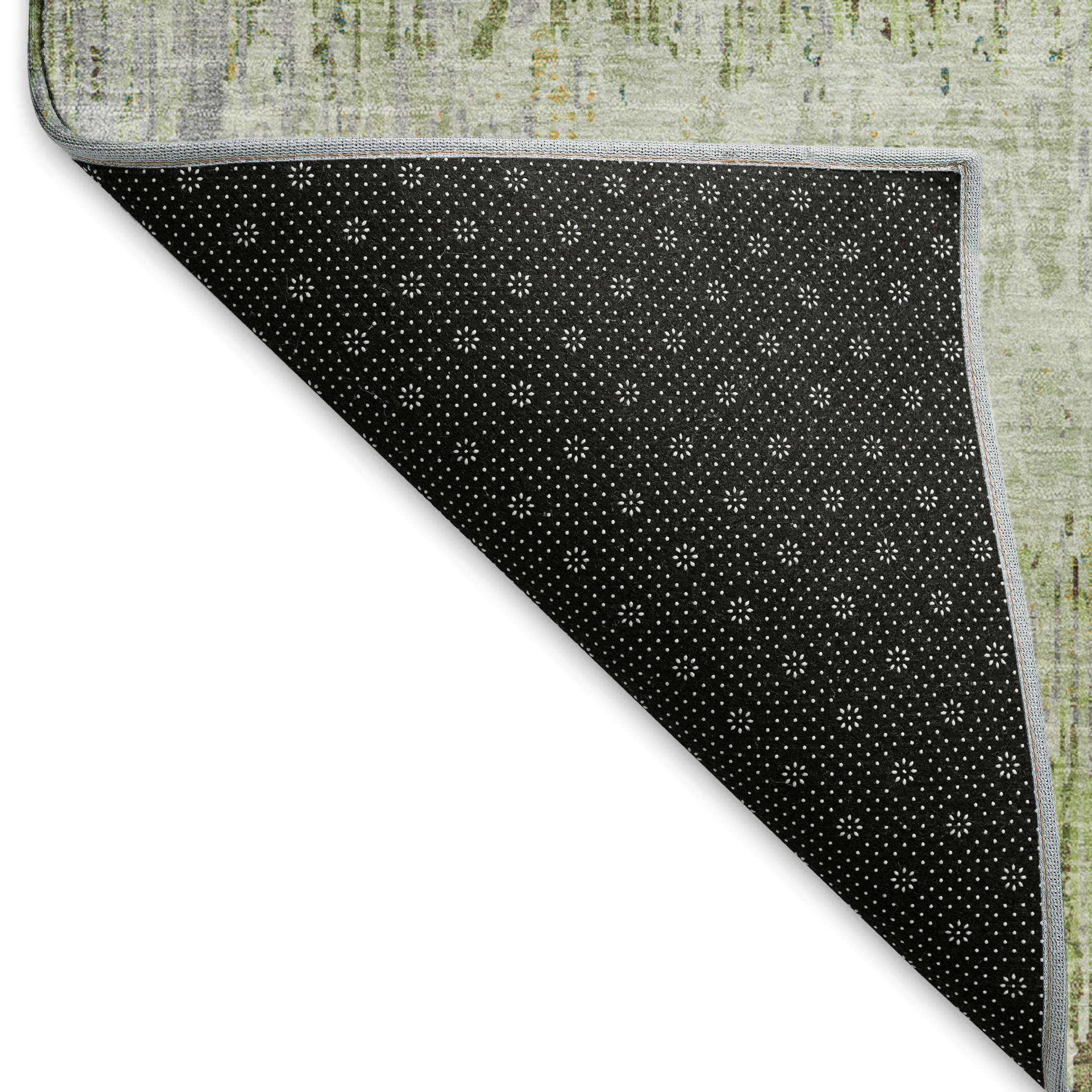 Salzburg Machine Washable Transitional Aloe Green Rug 1'8" x 2'6" #shape_Rectangle