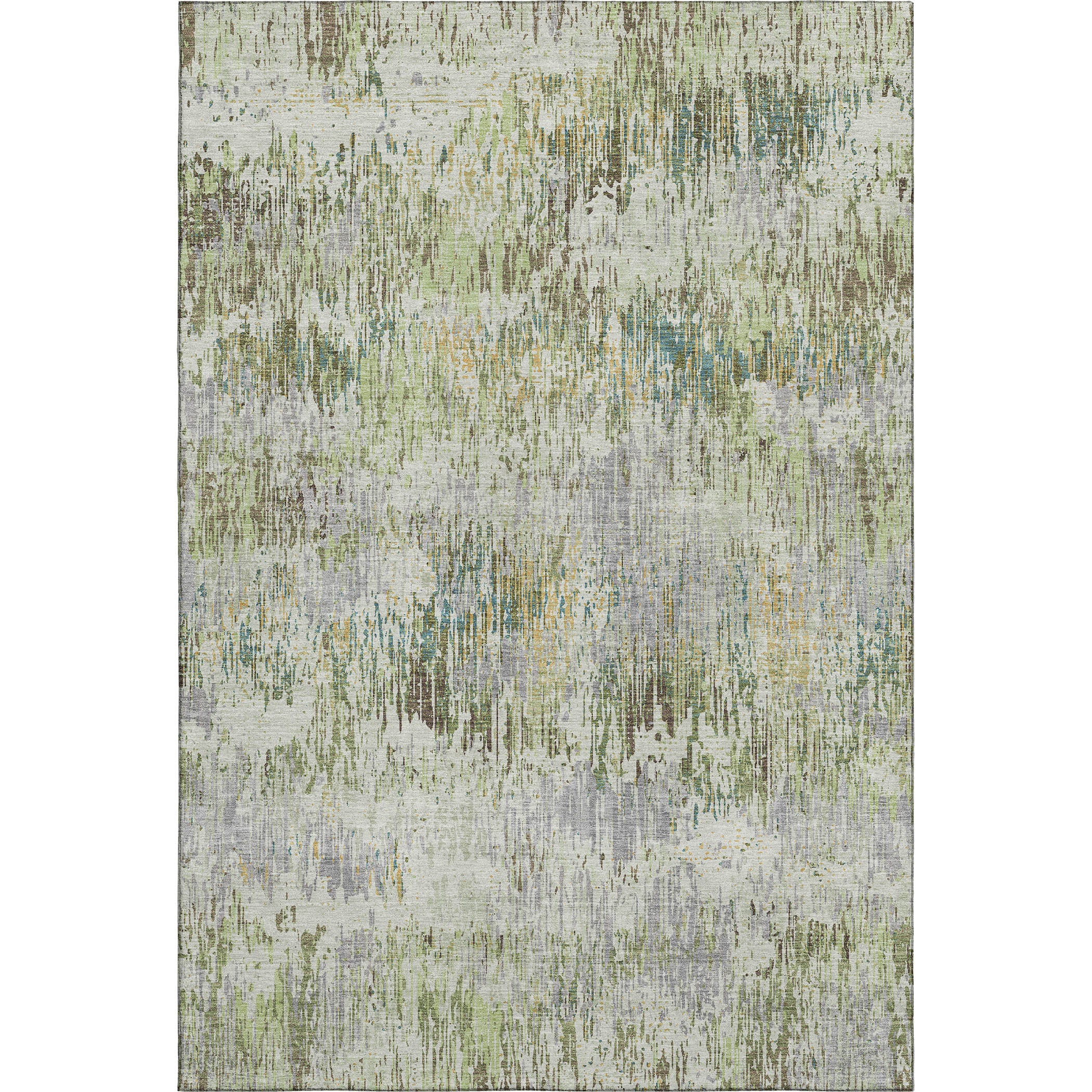 Salzburg Machine Washable Transitional Aloe Green Rug 2'6" x 3'10" #shape_Rectangle