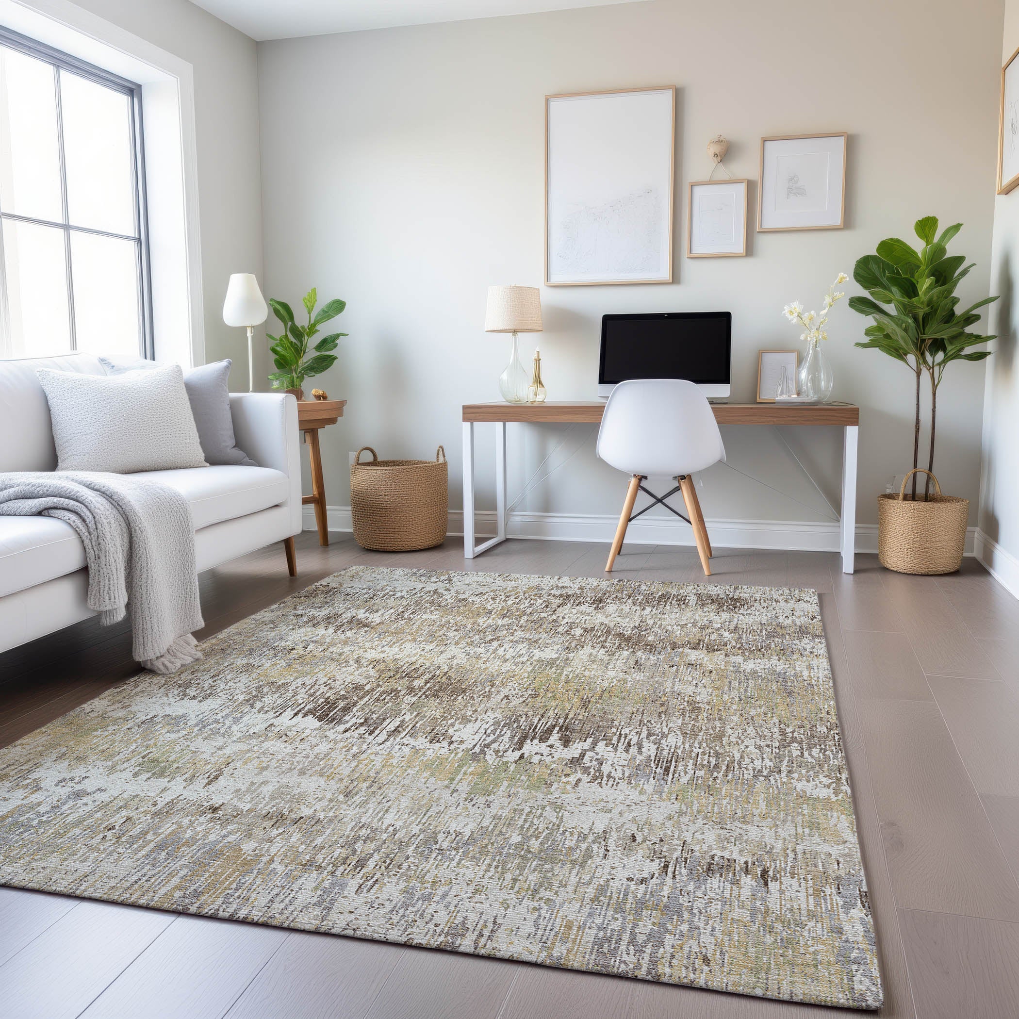 Salzburg Machine Washable Transitional Ivory Rug 2'6" x 3'10" #shape_Rectangle