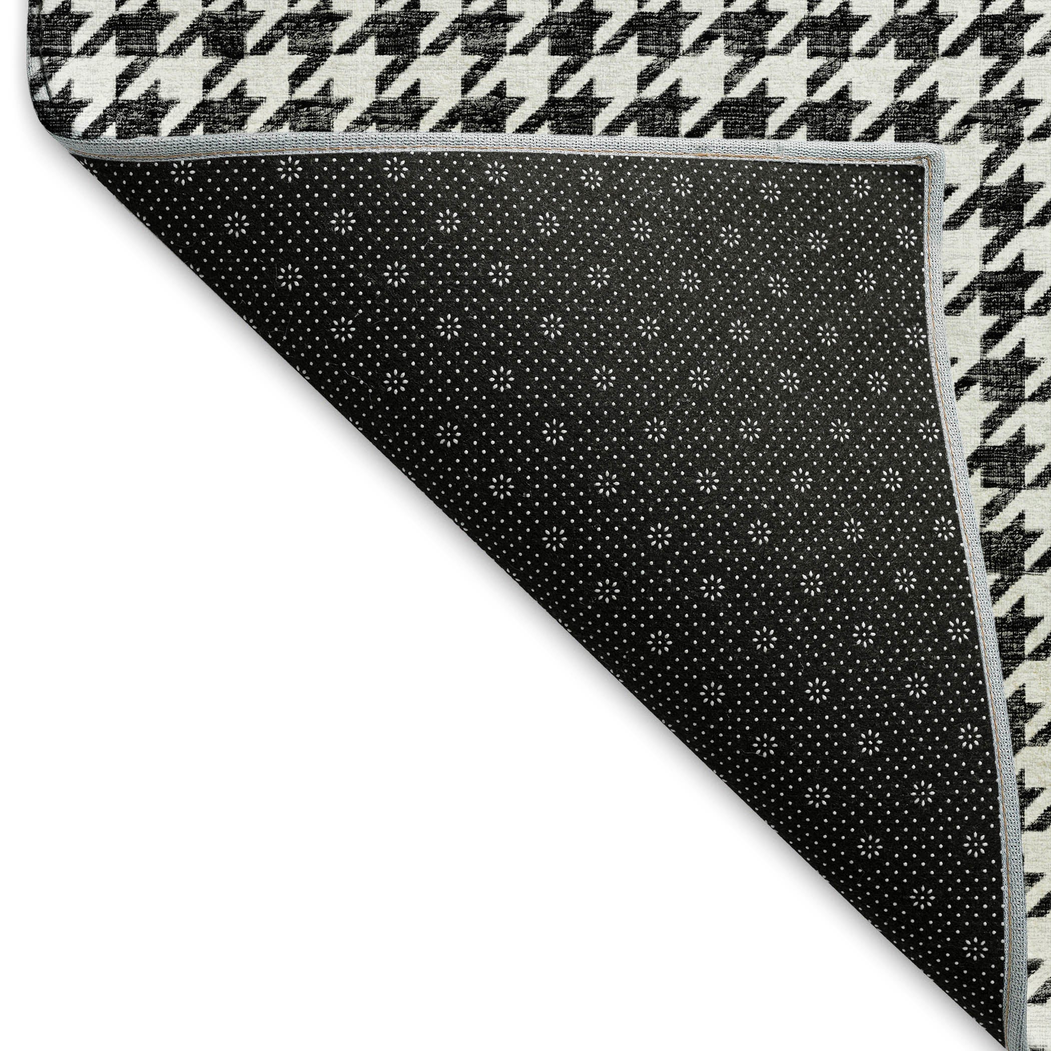 Mdina Machine Washable Transitional Black Rug 1'8" x 2'6" #shape_Rectangle