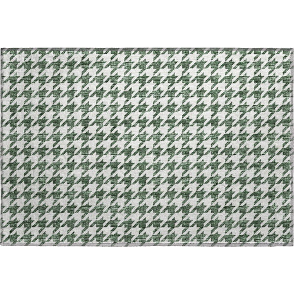 Mdina Machine Washable Transitional Green Rug 1'8" x 2'6"