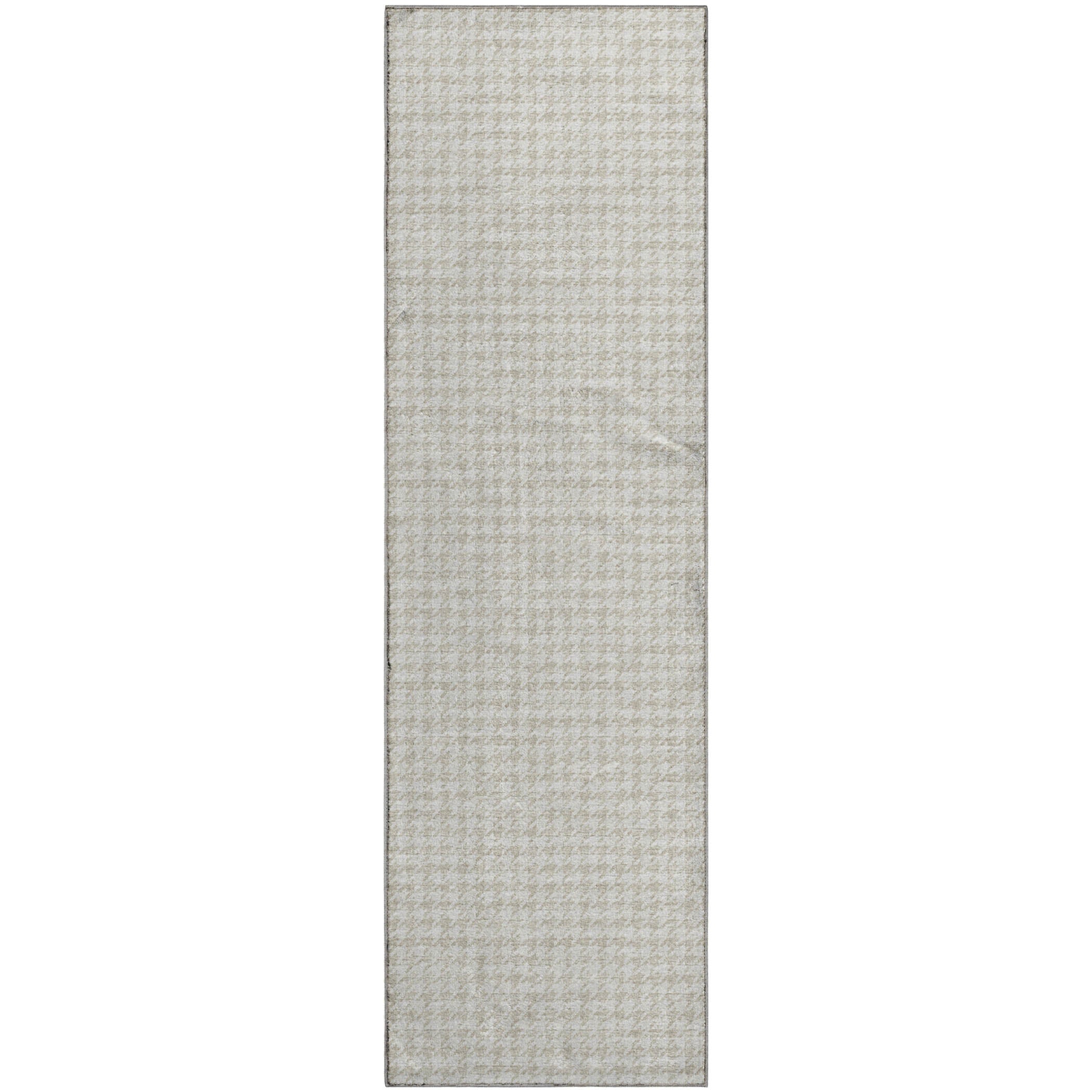 Mdina Machine Washable Transitional Linen Beige Rug 2'3" x 7'6" #shape_Runner