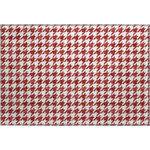 Mdina Machine Washable Transitional Red Rug 1'8" x 2'6"
