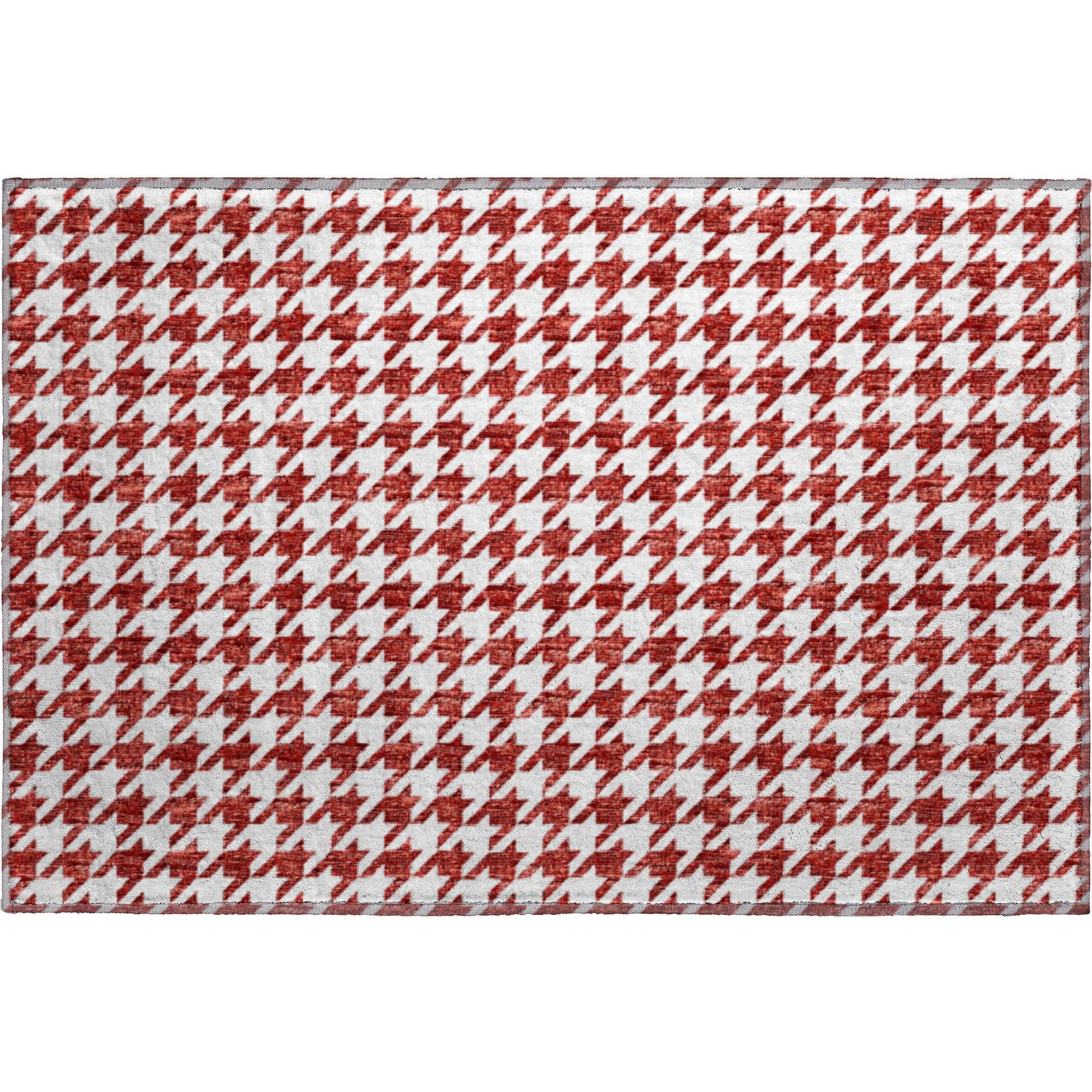 Mdina Machine Washable Transitional Red Rug 1'8" x 2'6" #shape_Rectangle
