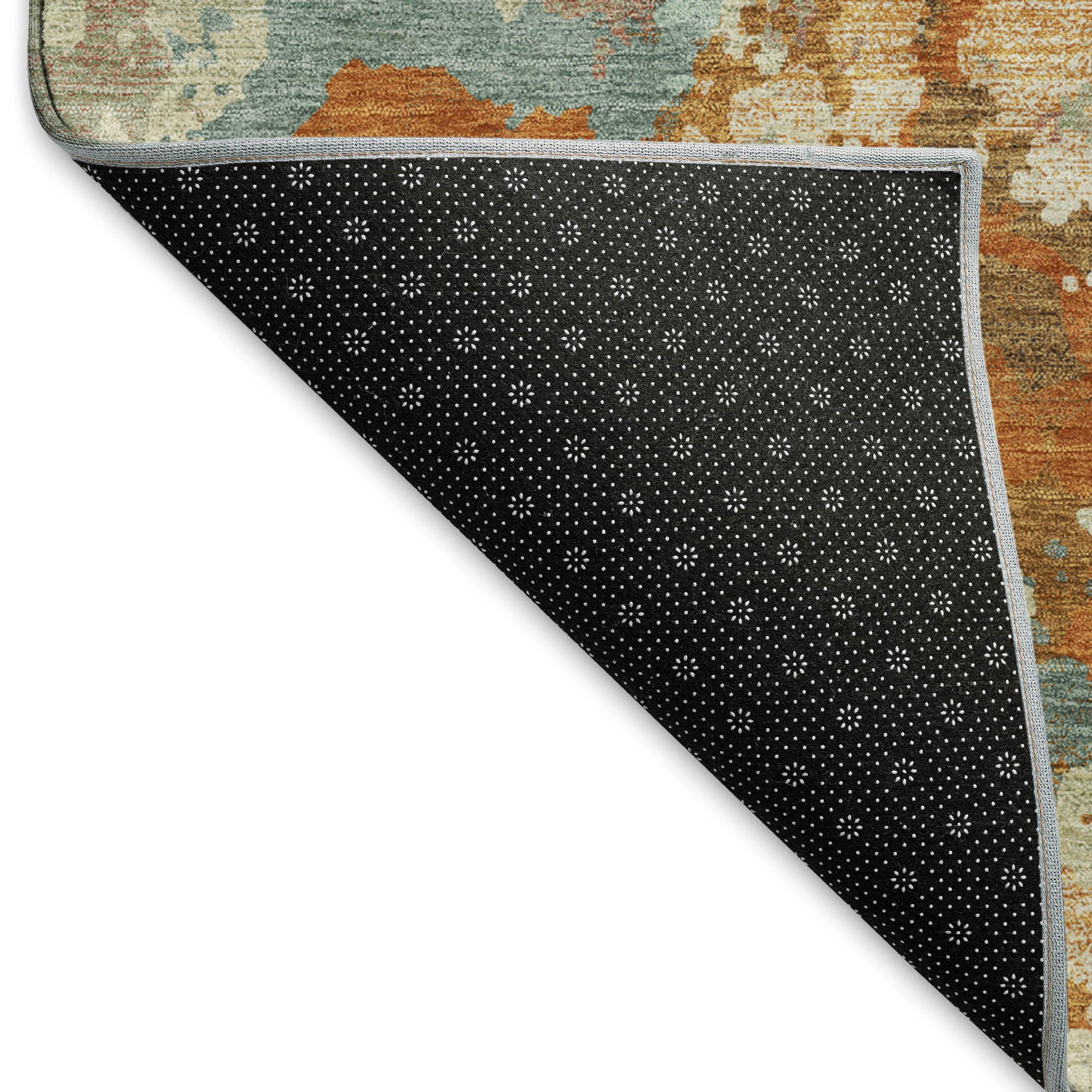 Seoul Machine Washable Transitional Copper Orange Rug 1'8" x 2'6" #shape_Rectangle