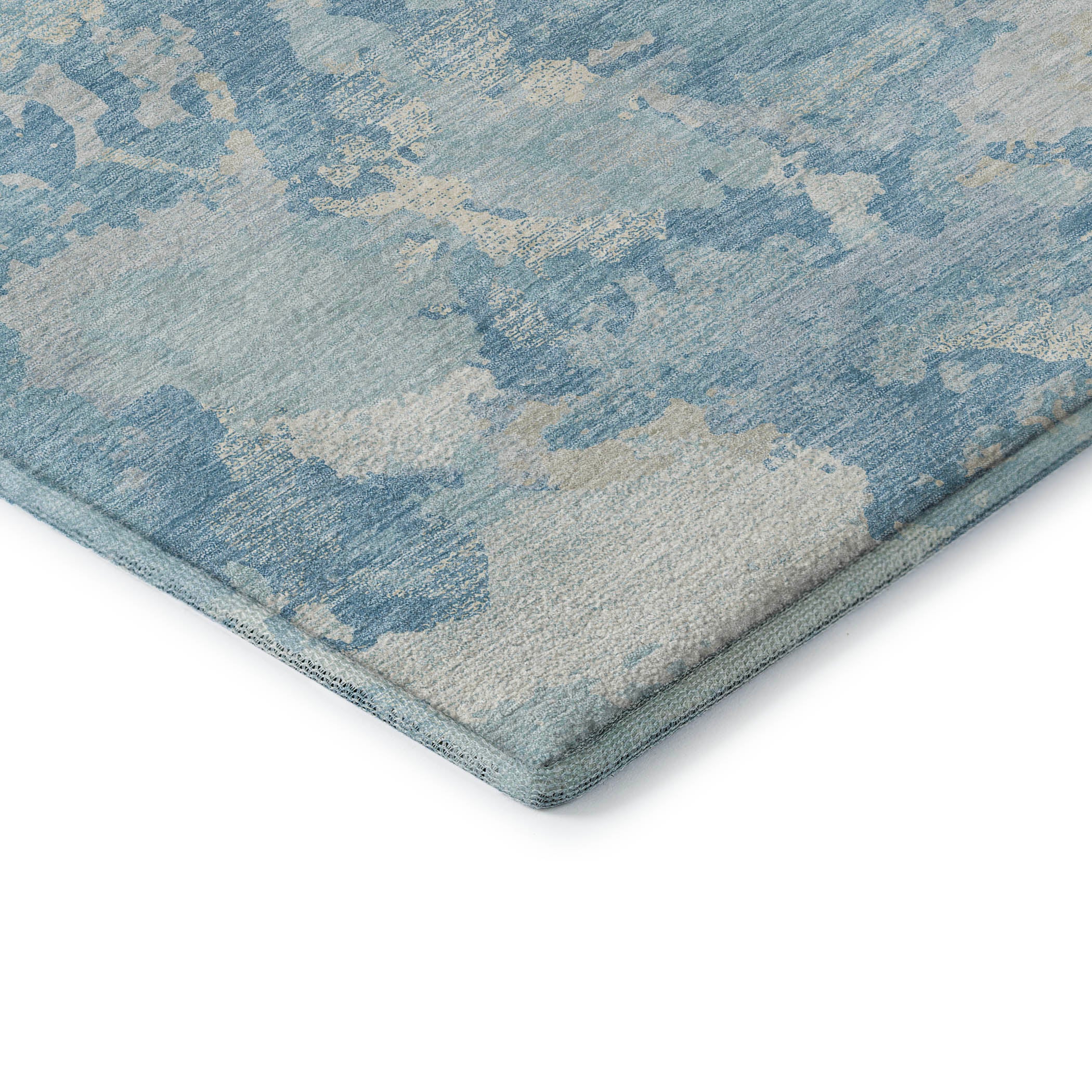 Seoul Machine Washable Transitional Sky Blue Rug 1'8" x 2'6" #shape_Rectangle