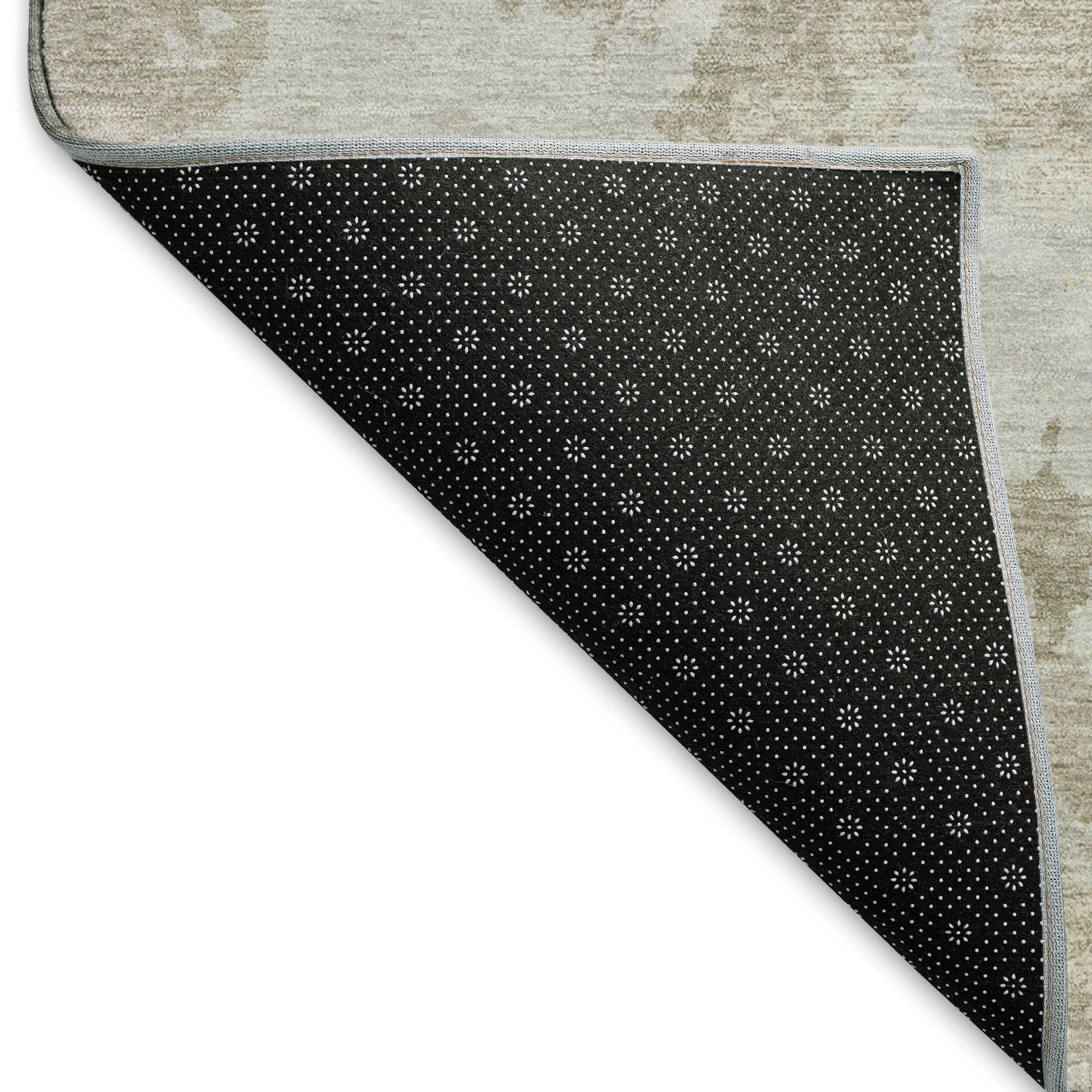 Seoul Machine Washable Transitional Taupe Brown Rug 1'8" x 2'6" #shape_Rectangle