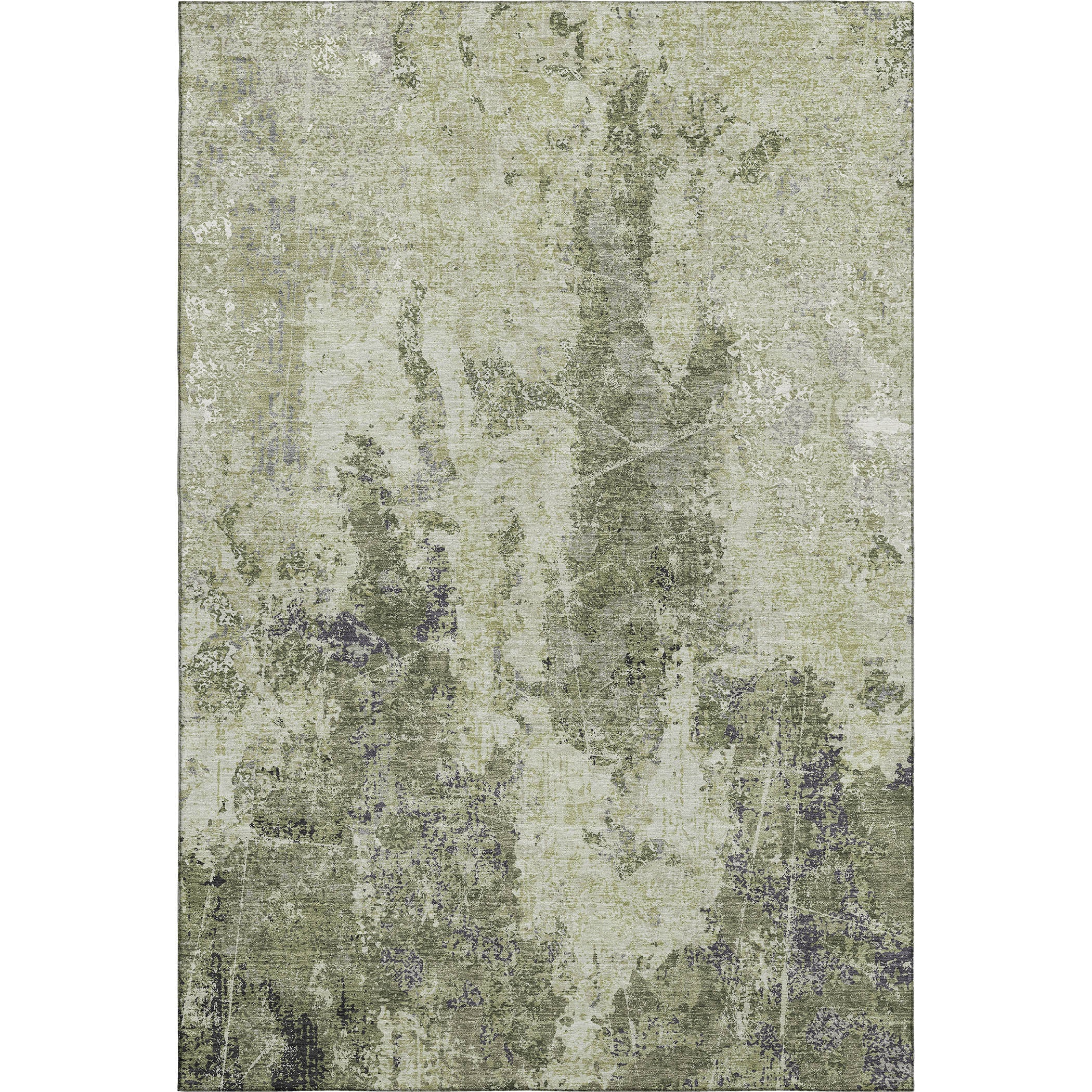 Baku Machine Washable Transitional Aloe Green Rug 2'6" x 3'10" #shape_Rectangle