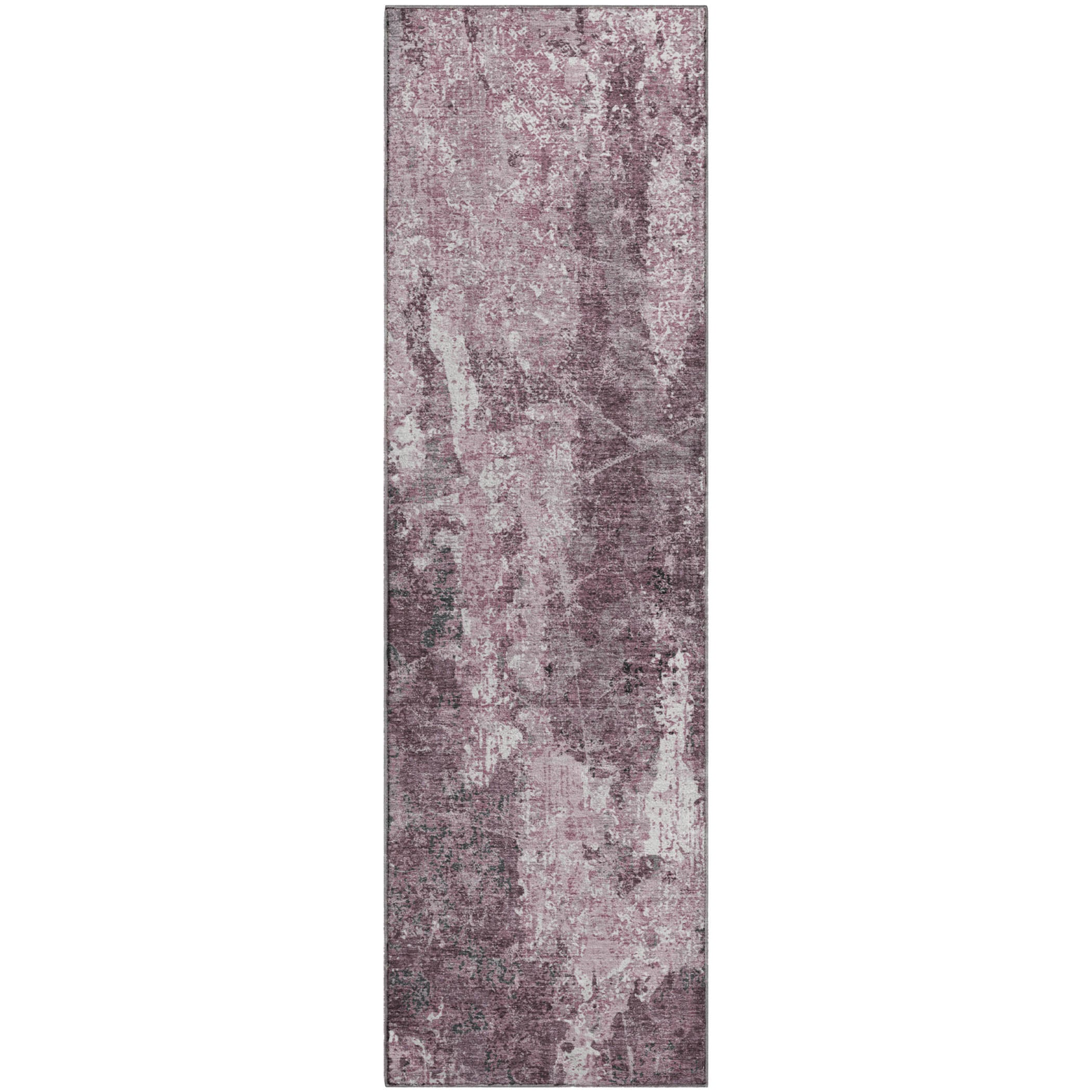 Baku Machine Washable Transitional Pink Rug 2'3" x 7'6" #shape_Runner