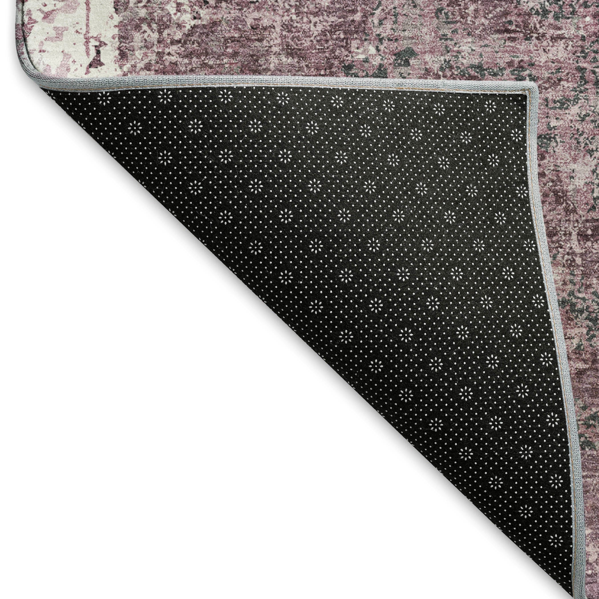 Baku Machine Washable Transitional Pink Rug 1'8" x 2'6" #shape_Rectangle