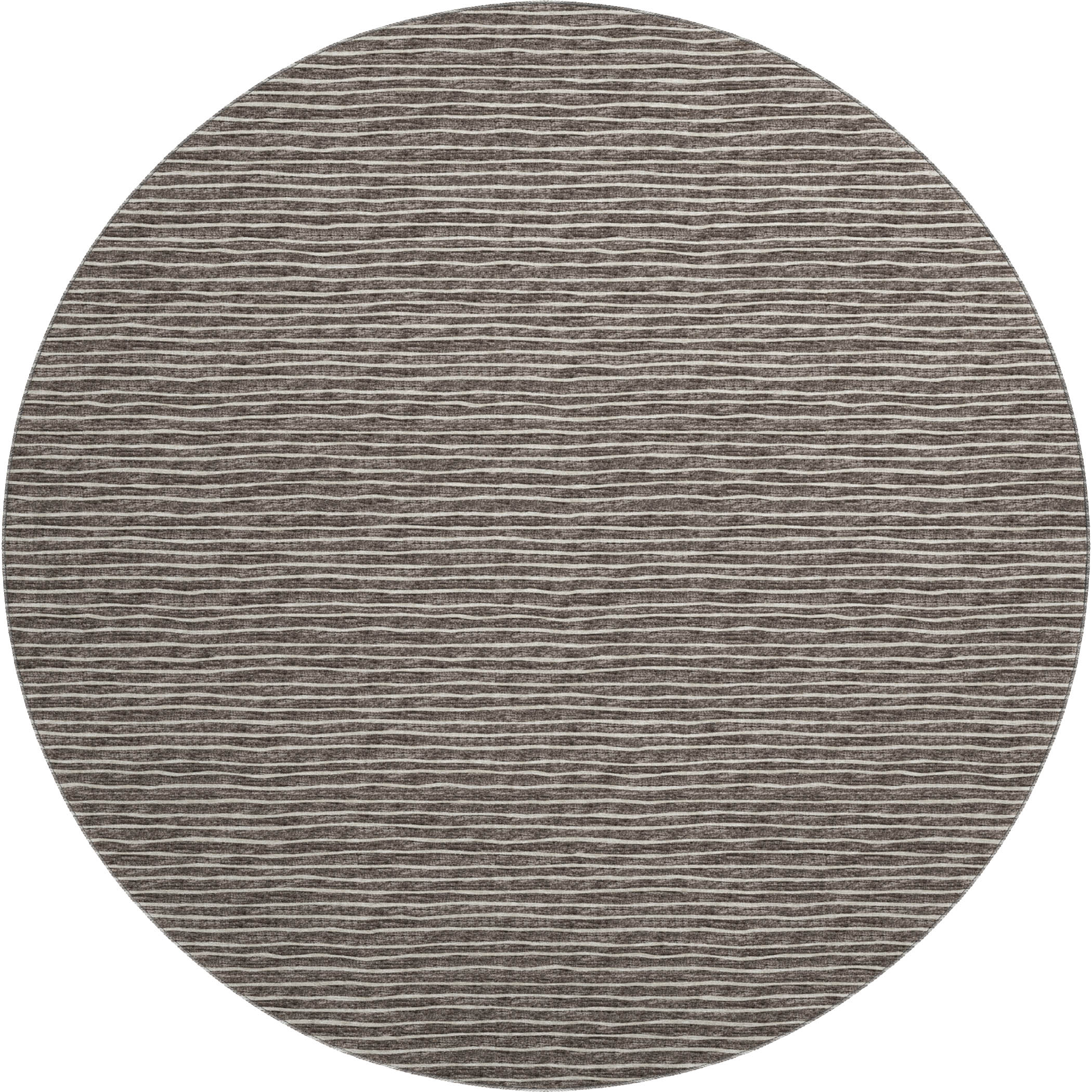 Colombo Machine Washable Transitional Chocolate Brown Rug 8' x 8' #shape_Round
