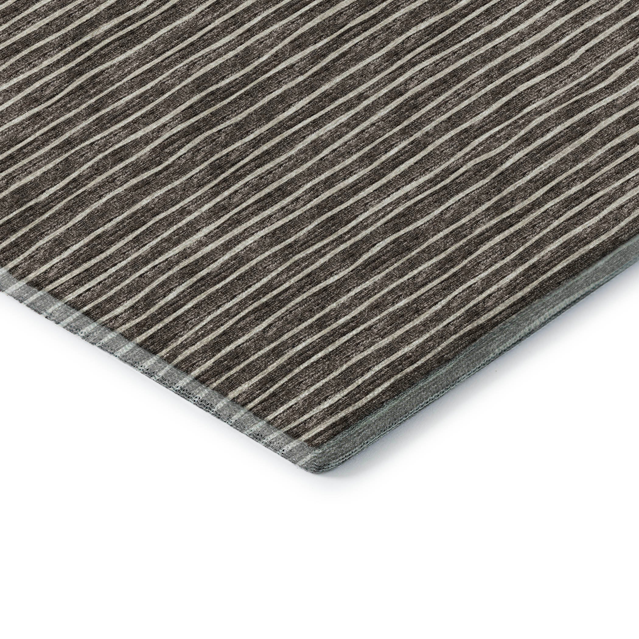 Colombo Machine Washable Transitional Chocolate Brown Rug 1'8" x 2'6" #shape_Rectangle