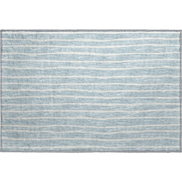 Colombo Machine Washable Transitional Sky Blue Rug 1'8" x 2'6"