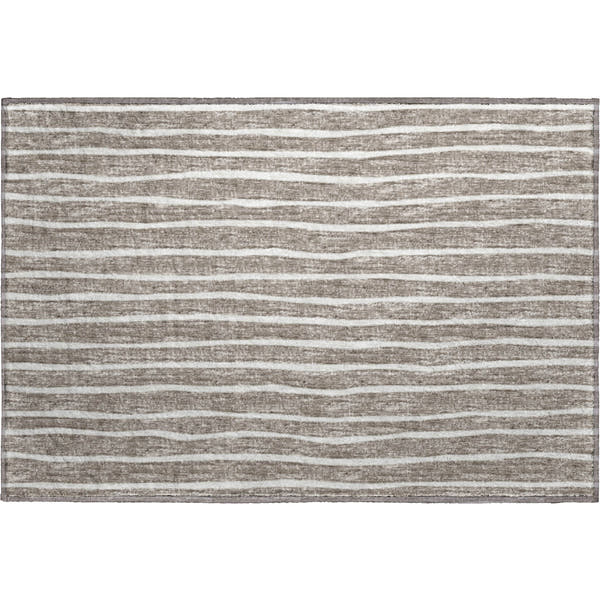 Colombo Machine Washable Transitional Taupe Brown Rug 1'8" x 2'6"
