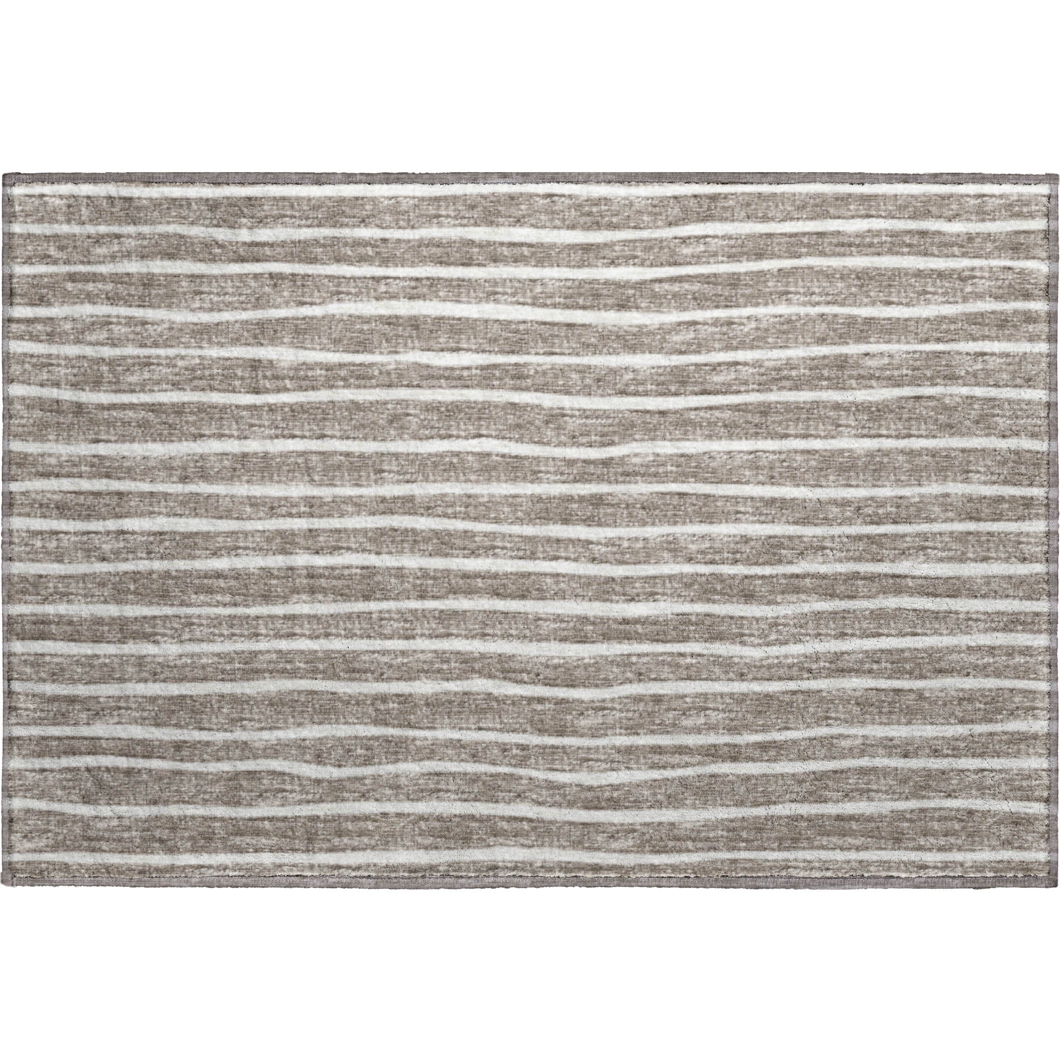 Colombo Machine Washable Transitional Taupe Brown Rug 1'8" x 2'6" #shape_Rectangle