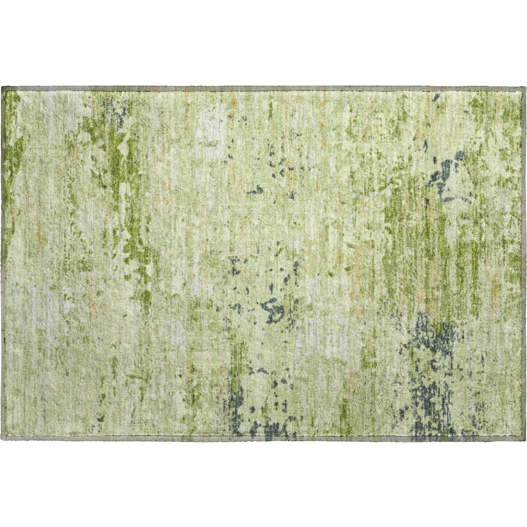 Rome Machine Washable Transitional Aloe Green Rug 1'8" x 2'6" #shape_Rectangle
