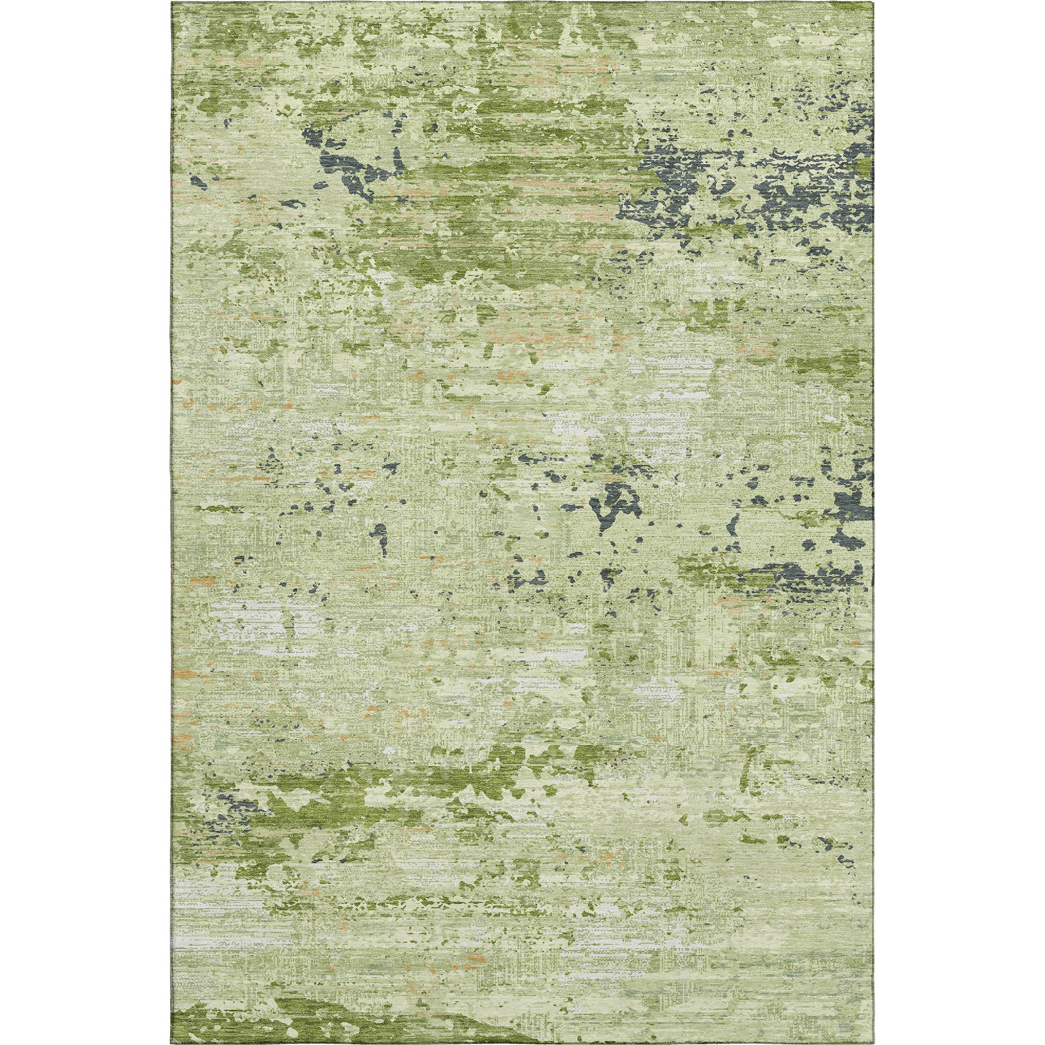Rome Machine Washable Transitional Aloe Green Rug 2'6" x 3'10" #shape_Rectangle