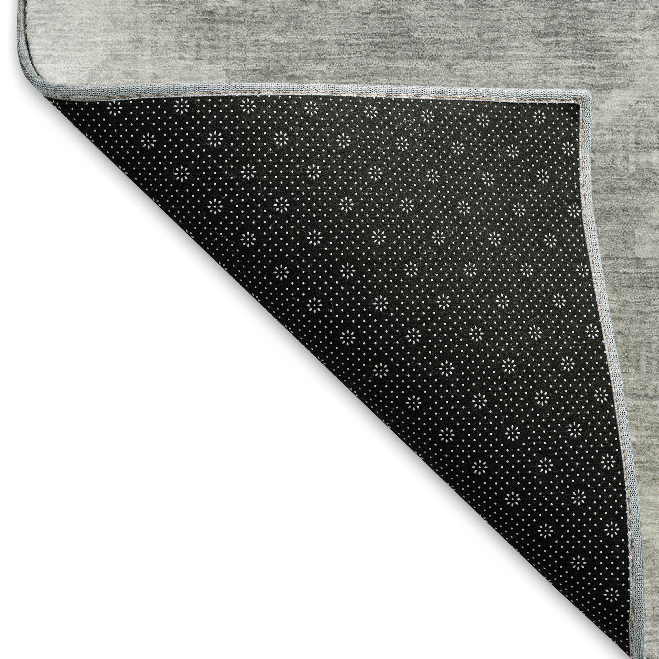 Porto Machine Washable Transitional Silver Gray Rug 1'8" x 2'6" #shape_Rectangle