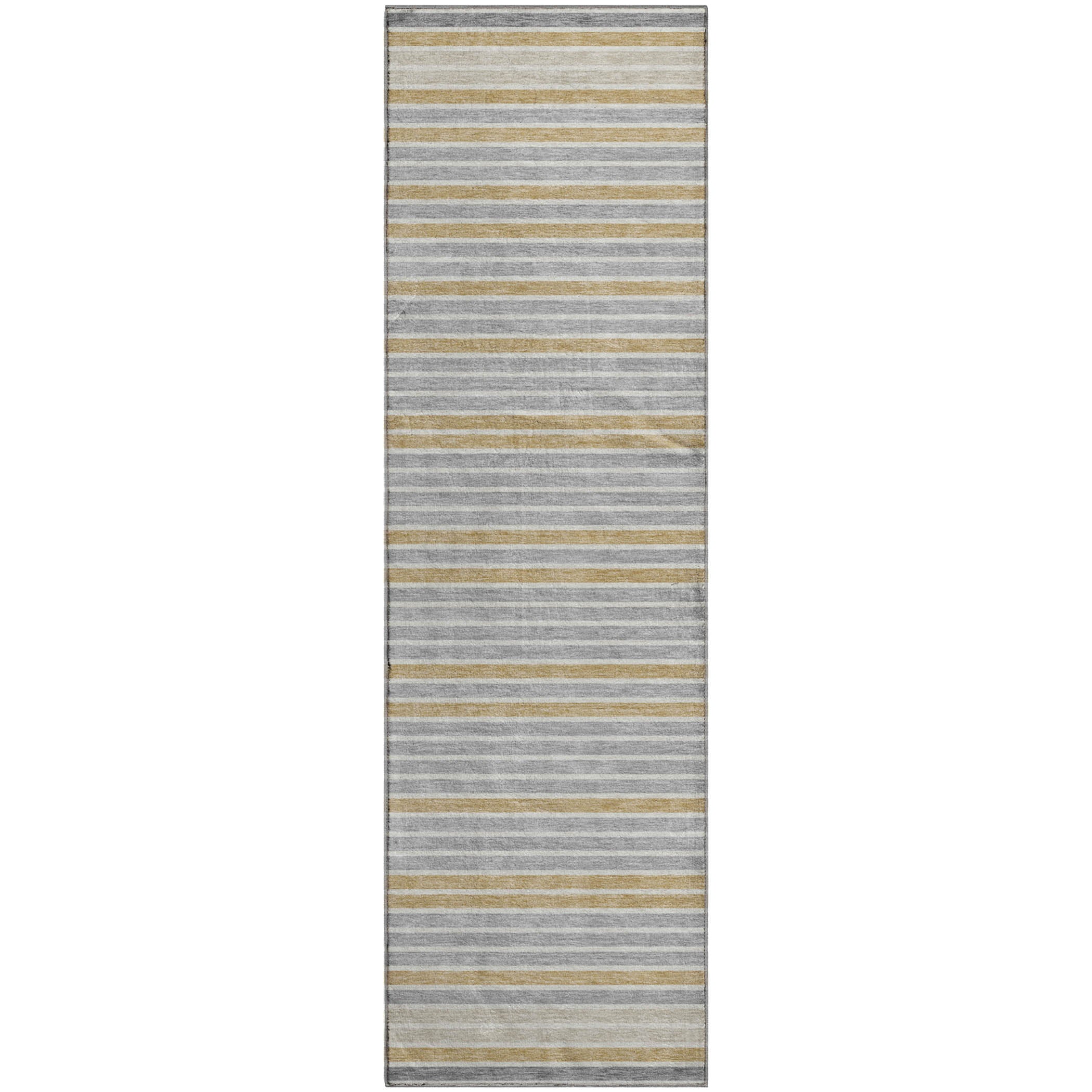 Kyoto Machine Washable Transitional Gray Rug 2'3" x 7'6" #shape_Runner