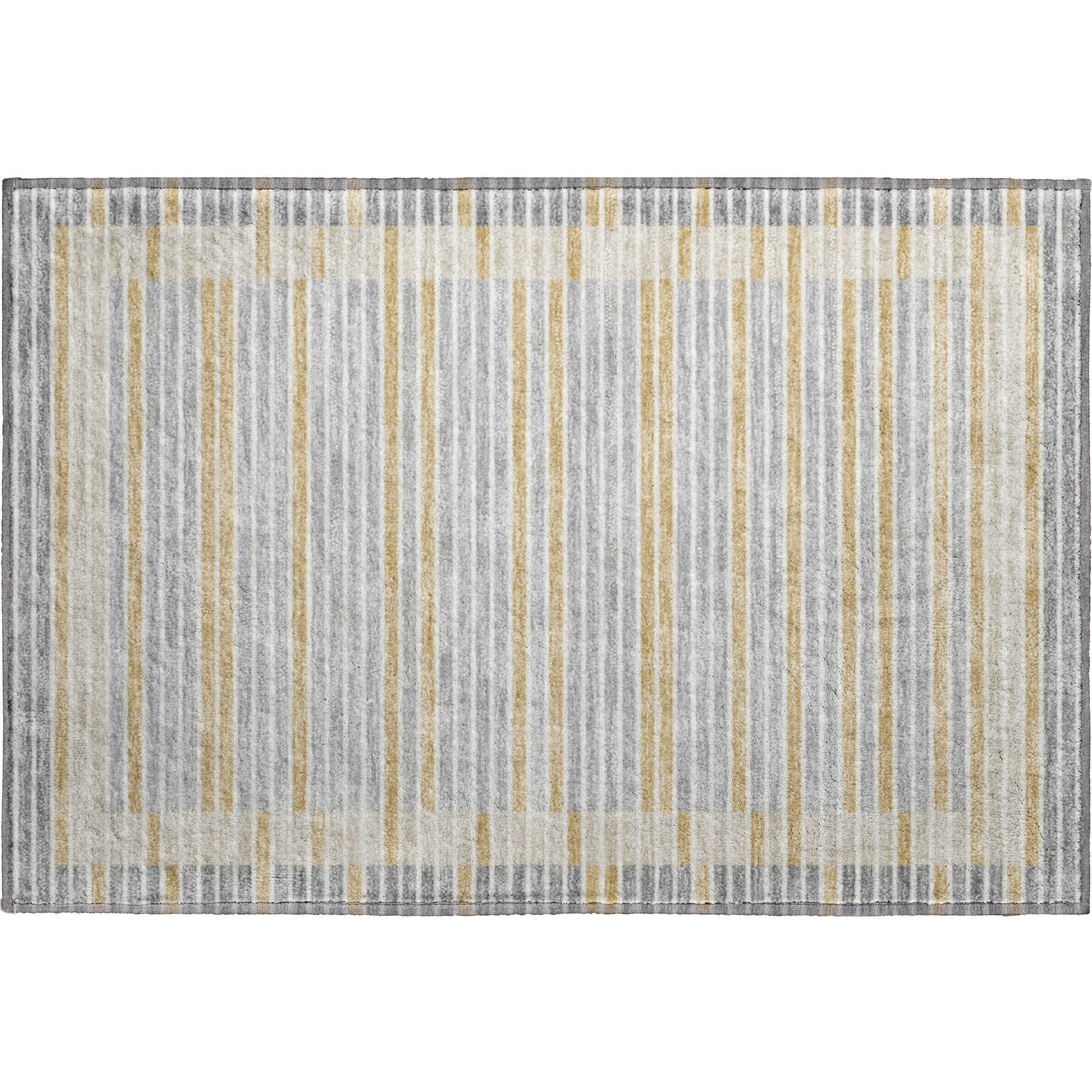 Kyoto Machine Washable Transitional Gray Rug 1'8" x 2'6" #shape_Rectangle