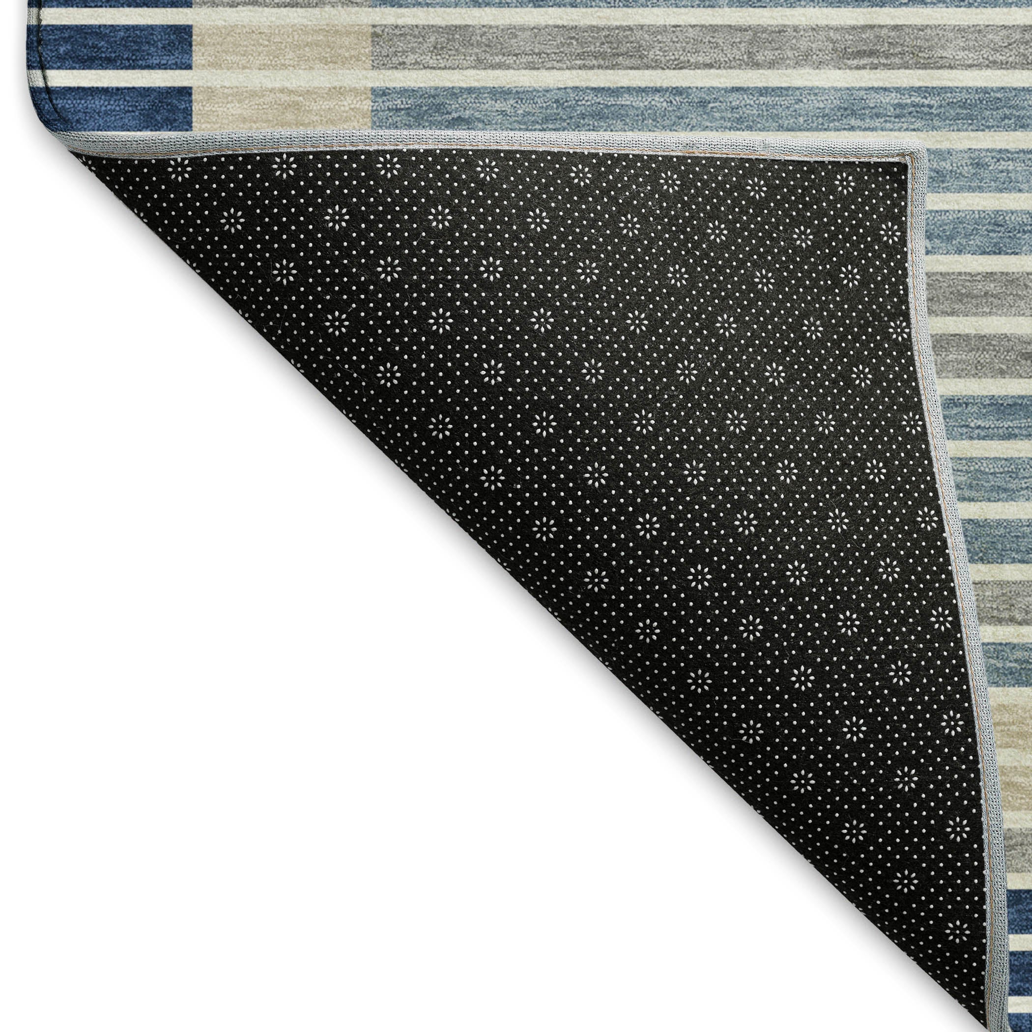 Kyoto Machine Washable Transitional Navy Blue Rug 1'8" x 2'6" #shape_Rectangle
