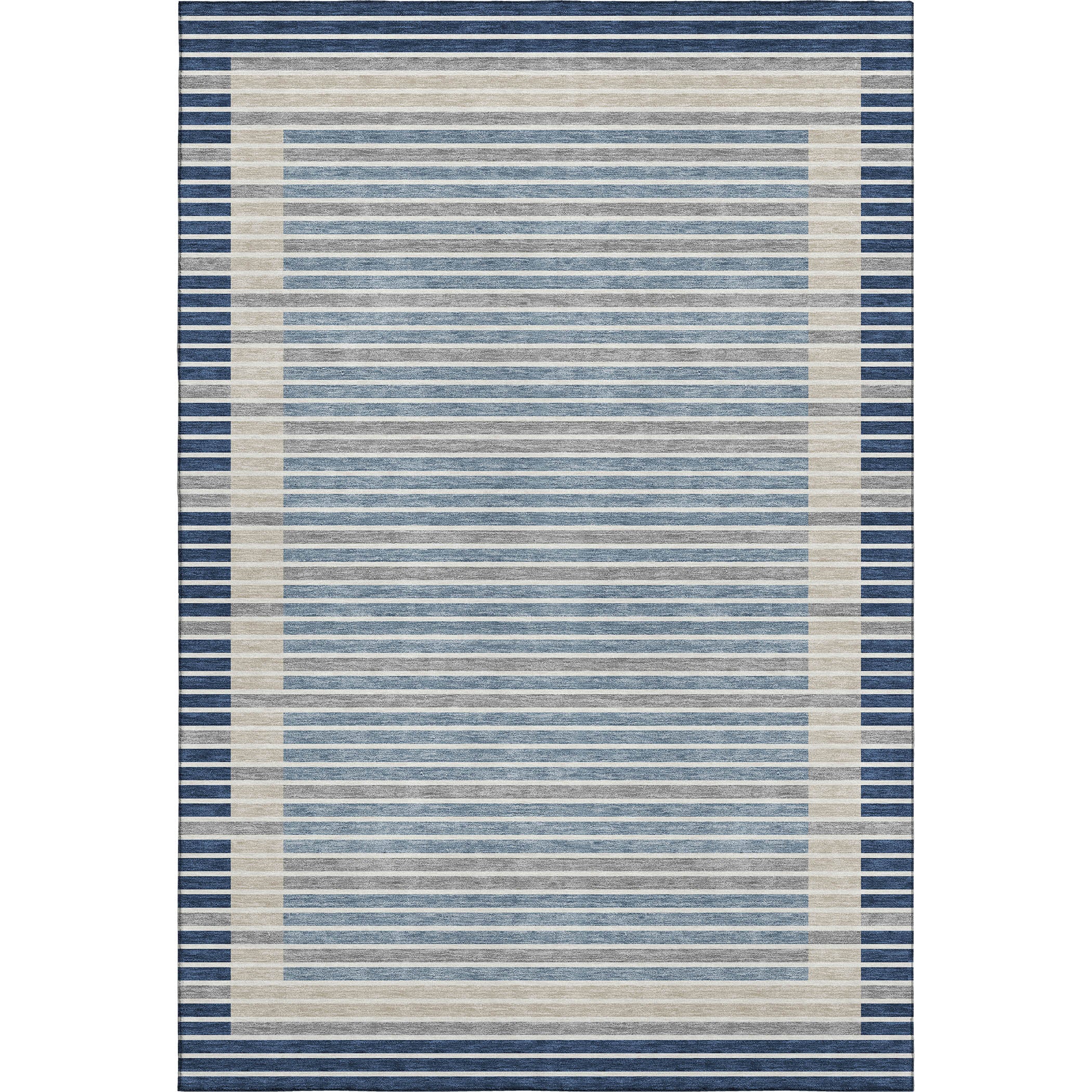 Kyoto Machine Washable Transitional Navy Blue Rug 2'6" x 3'10" #shape_Rectangle