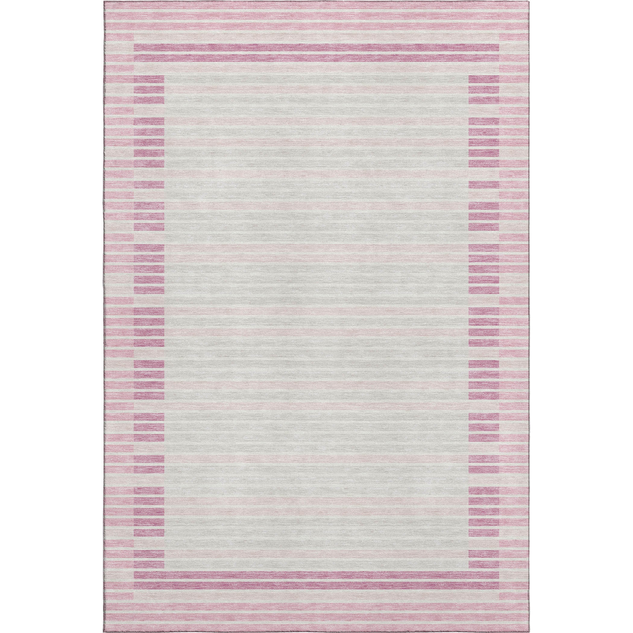 Kyoto Machine Washable Transitional Pink Rug 2'6" x 3'10" #shape_Rectangle