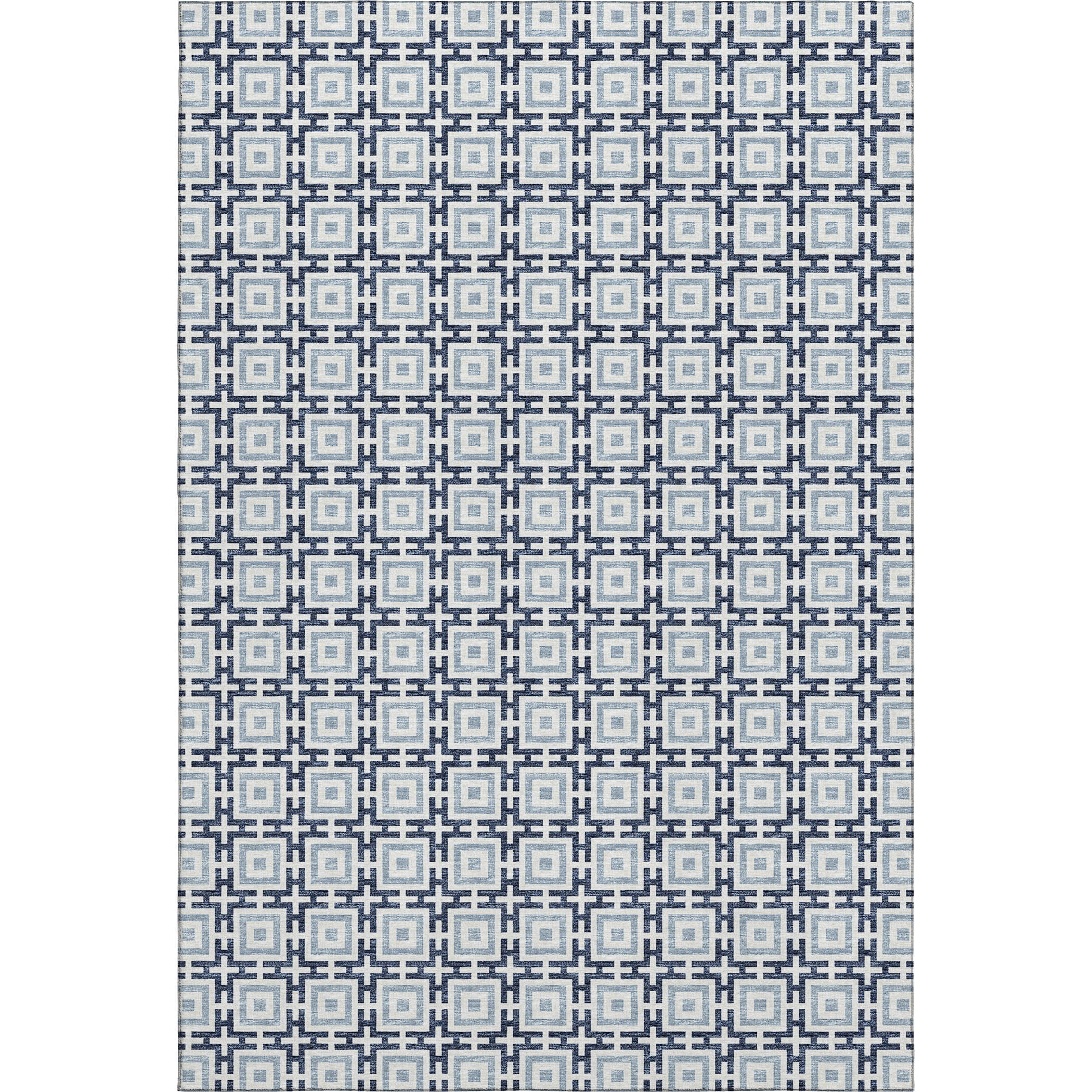 Zanzibar Machine Washable Transitional Navy Blue Rug 2'6" x 3'10" #shape_Rectangle