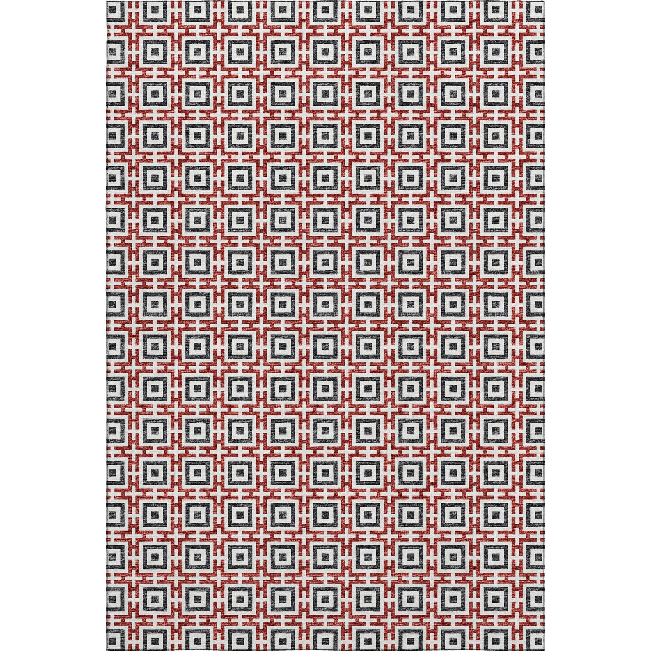 Zanzibar Machine Washable Transitional Red Rug 2'6" x 3'10" #shape_Rectangle