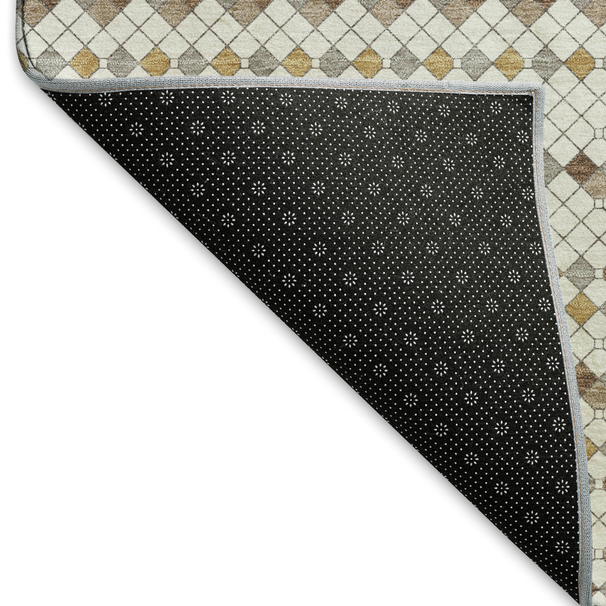 Kathmandu Machine Washable Transitional Ivory Rug 1'8" x 2'6" #shape_Rectangle