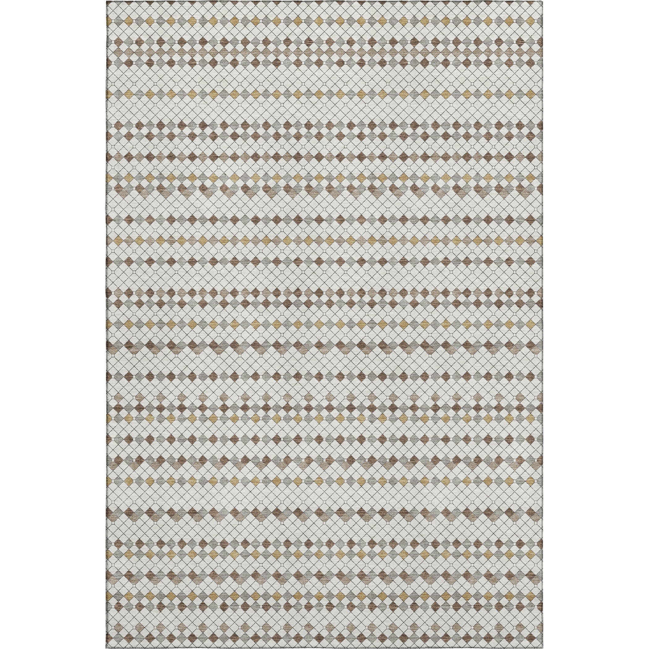 Kathmandu Machine Washable Transitional Ivory Rug 2'6" x 3'10" #shape_Rectangle