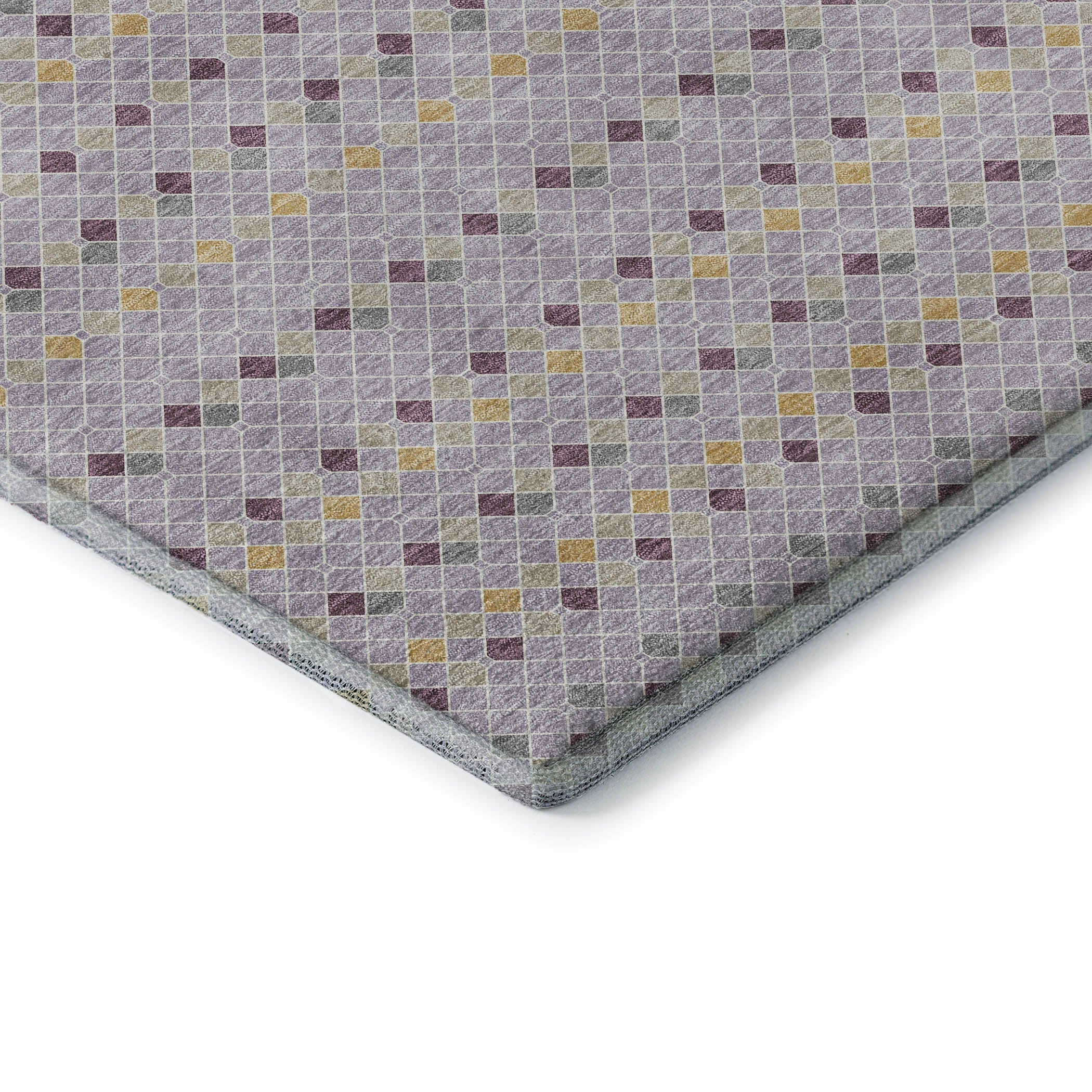 Kathmandu Machine Washable Transitional Lavender Purple Rug 1'8" x 2'6" #shape_Rectangle